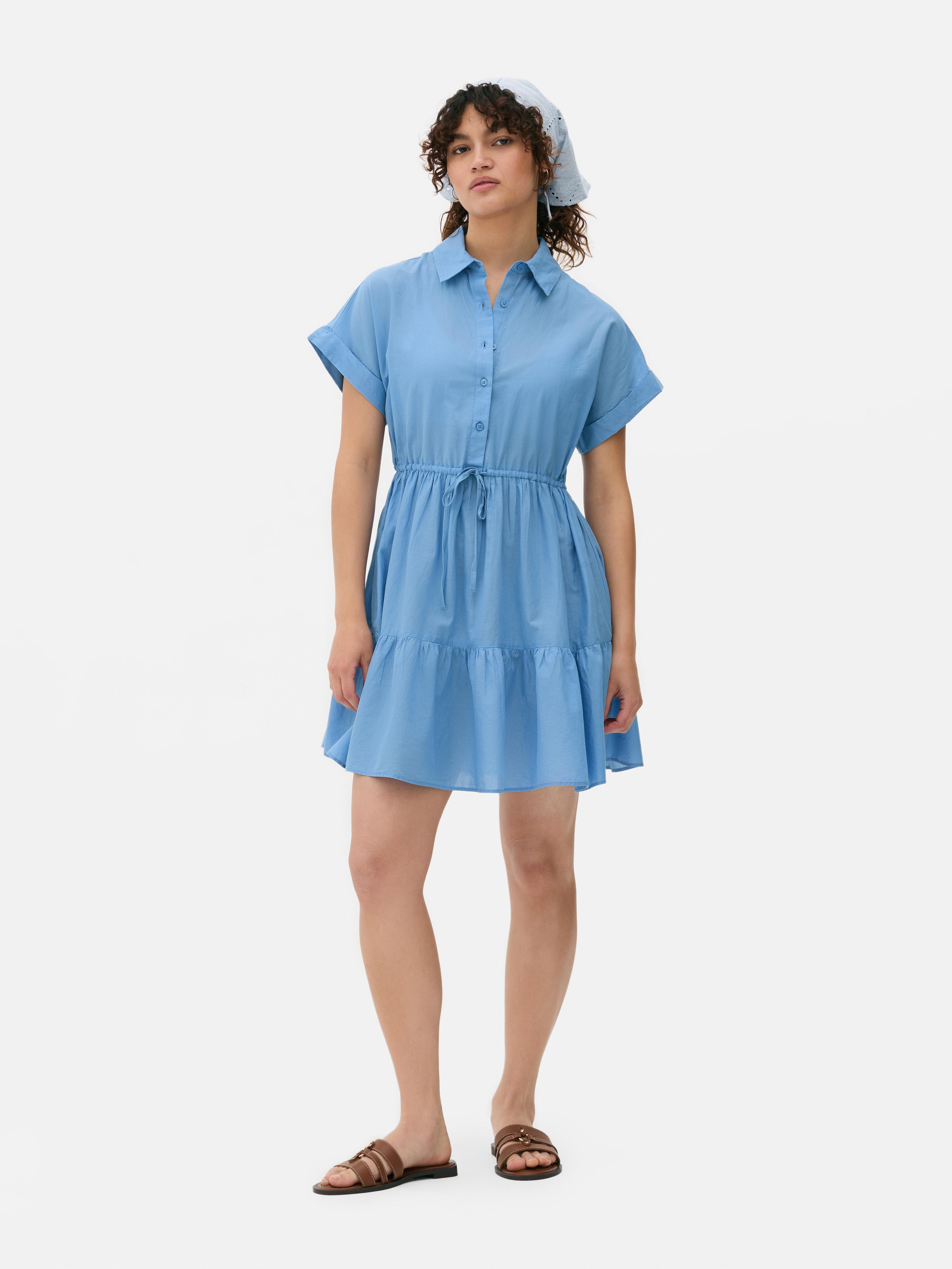 Gestuftes Mini-Blusenkleid