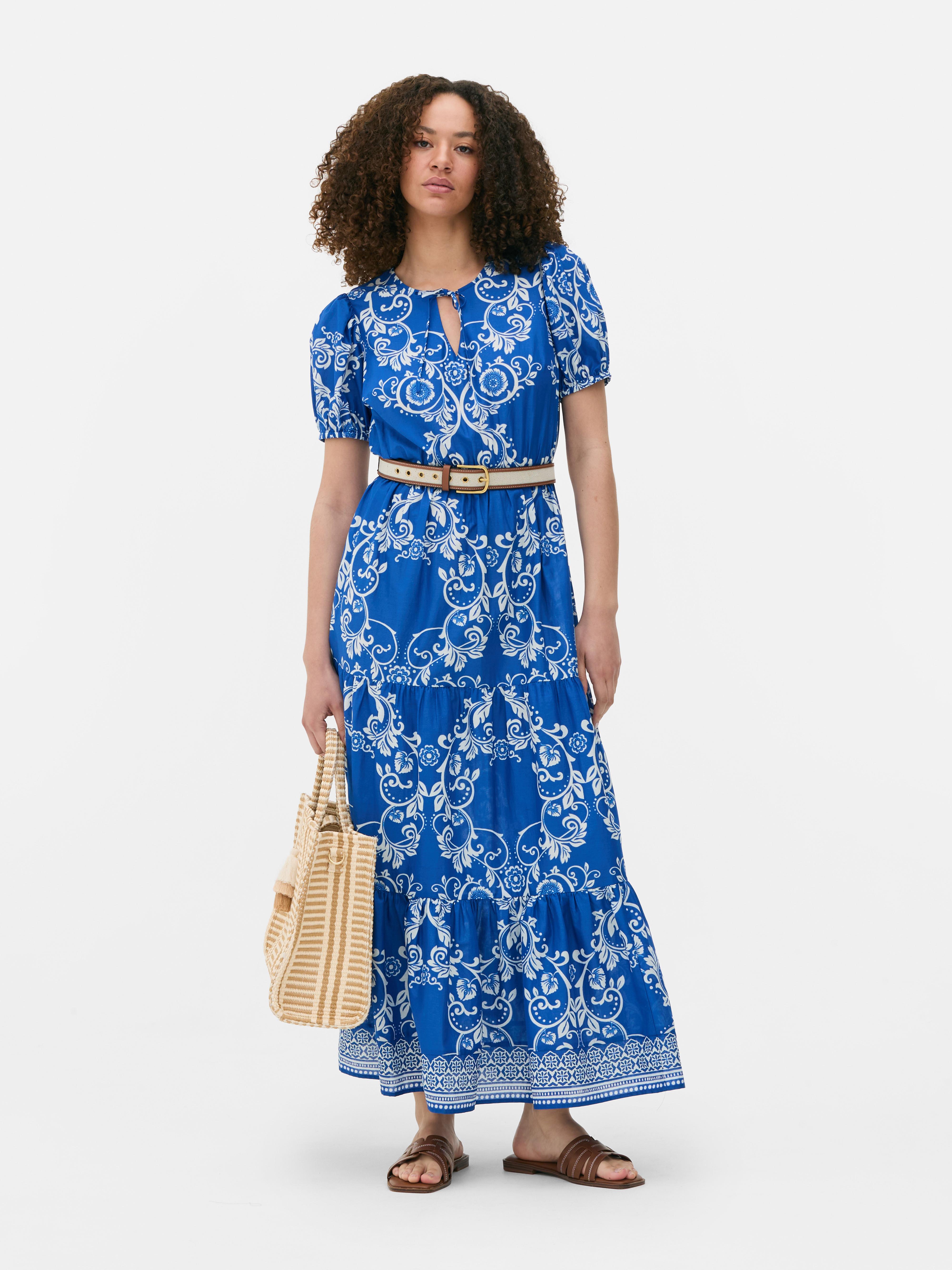 Paisley Tiered Maxi Dress