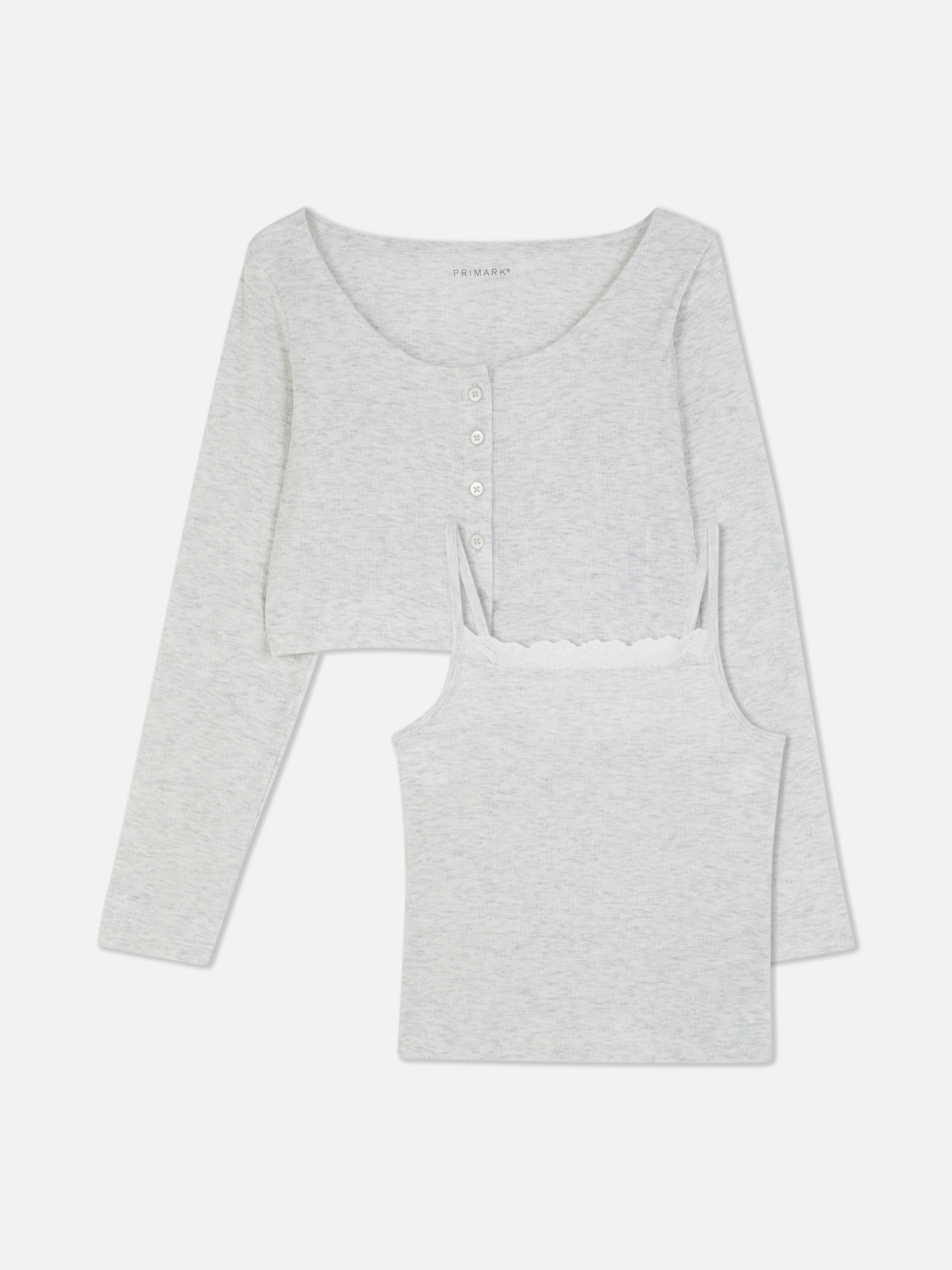 7–15 ans | Ensemble caraco côtelé et t-shirt à manches longues