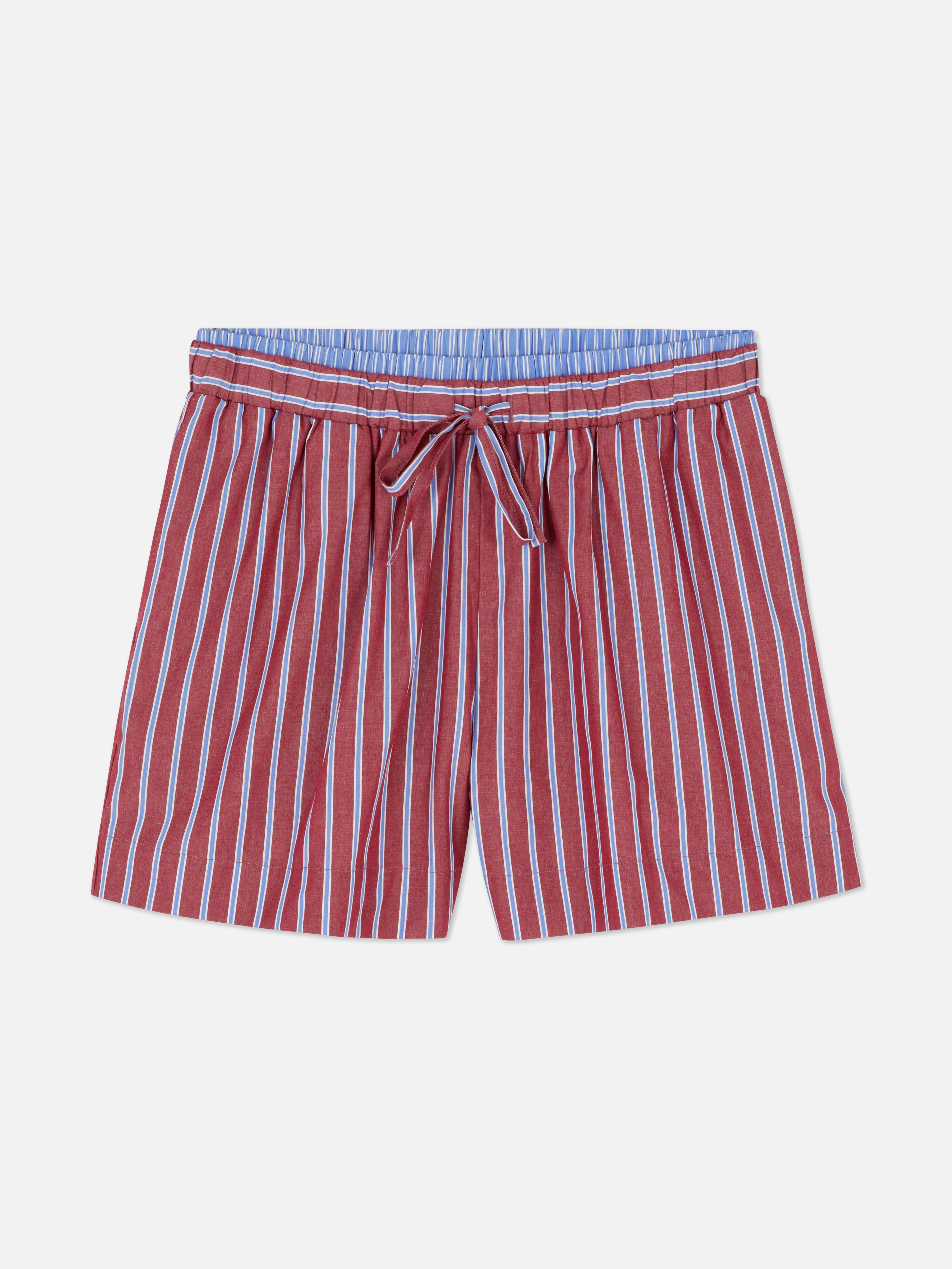 Gestreepte pyjamabroek met tailleband met trekkoord