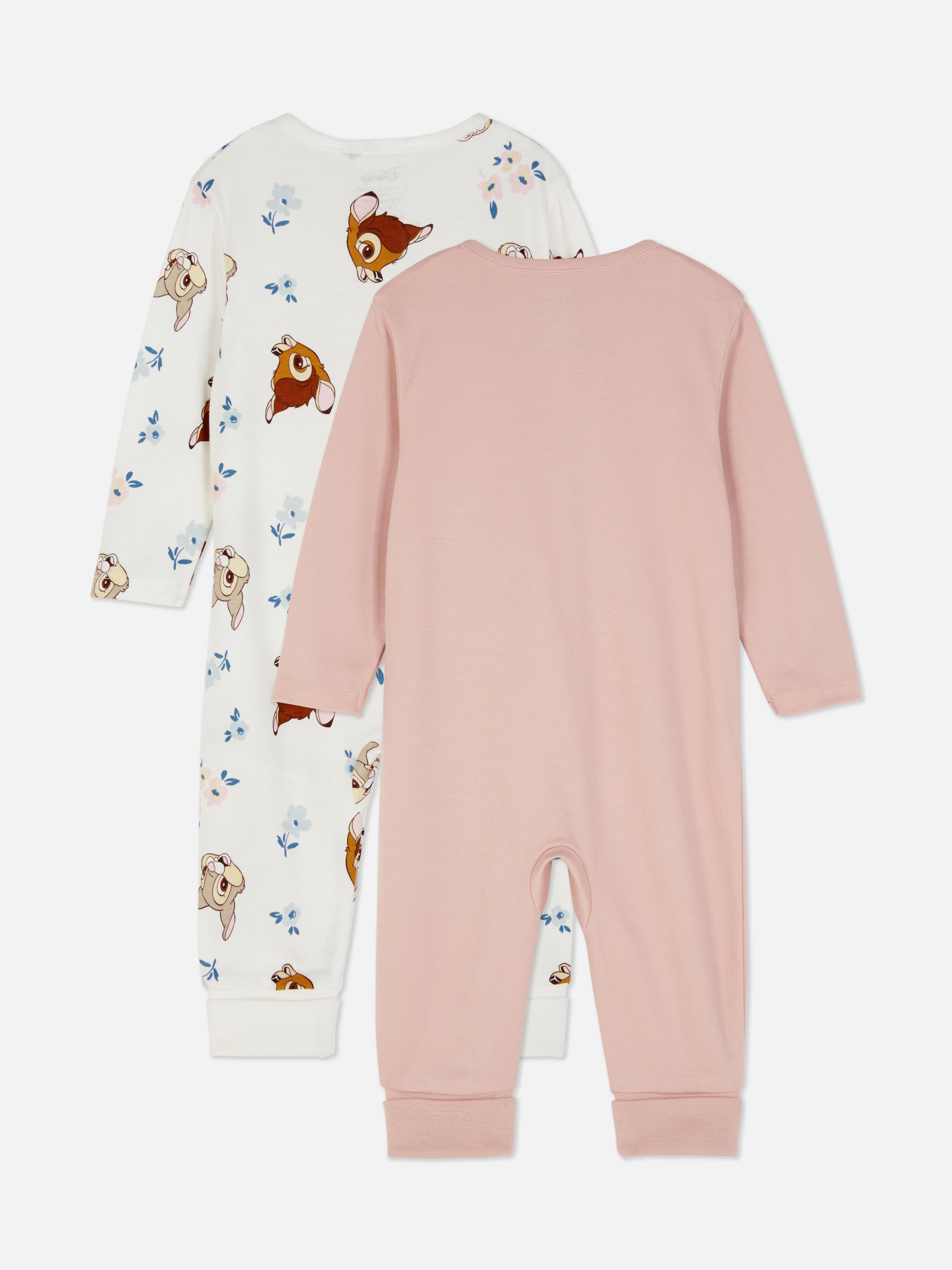 Lot de 2 grenouillères zippées Disney Bambi