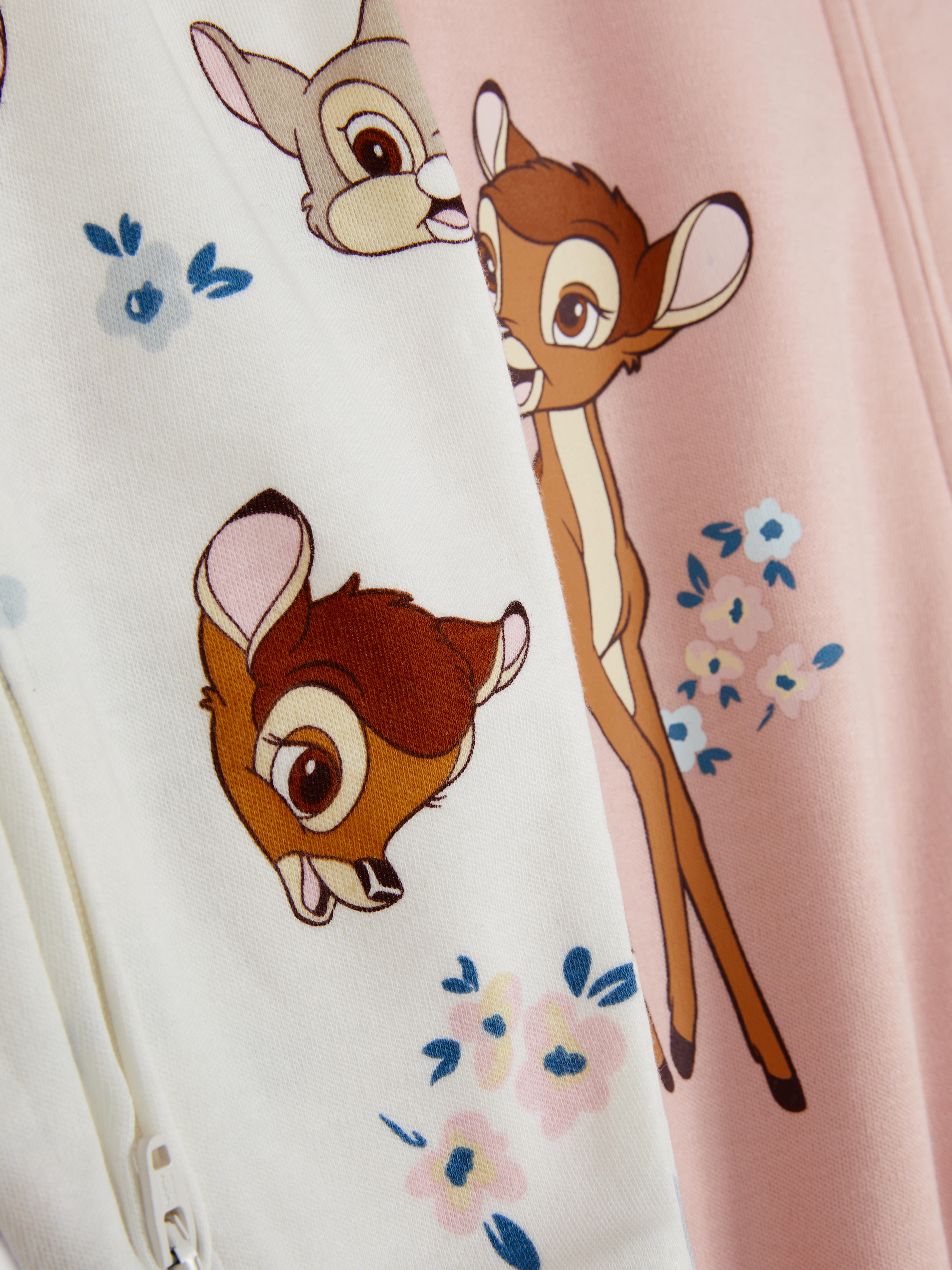 Lot de 2 grenouillères zippées Disney Bambi