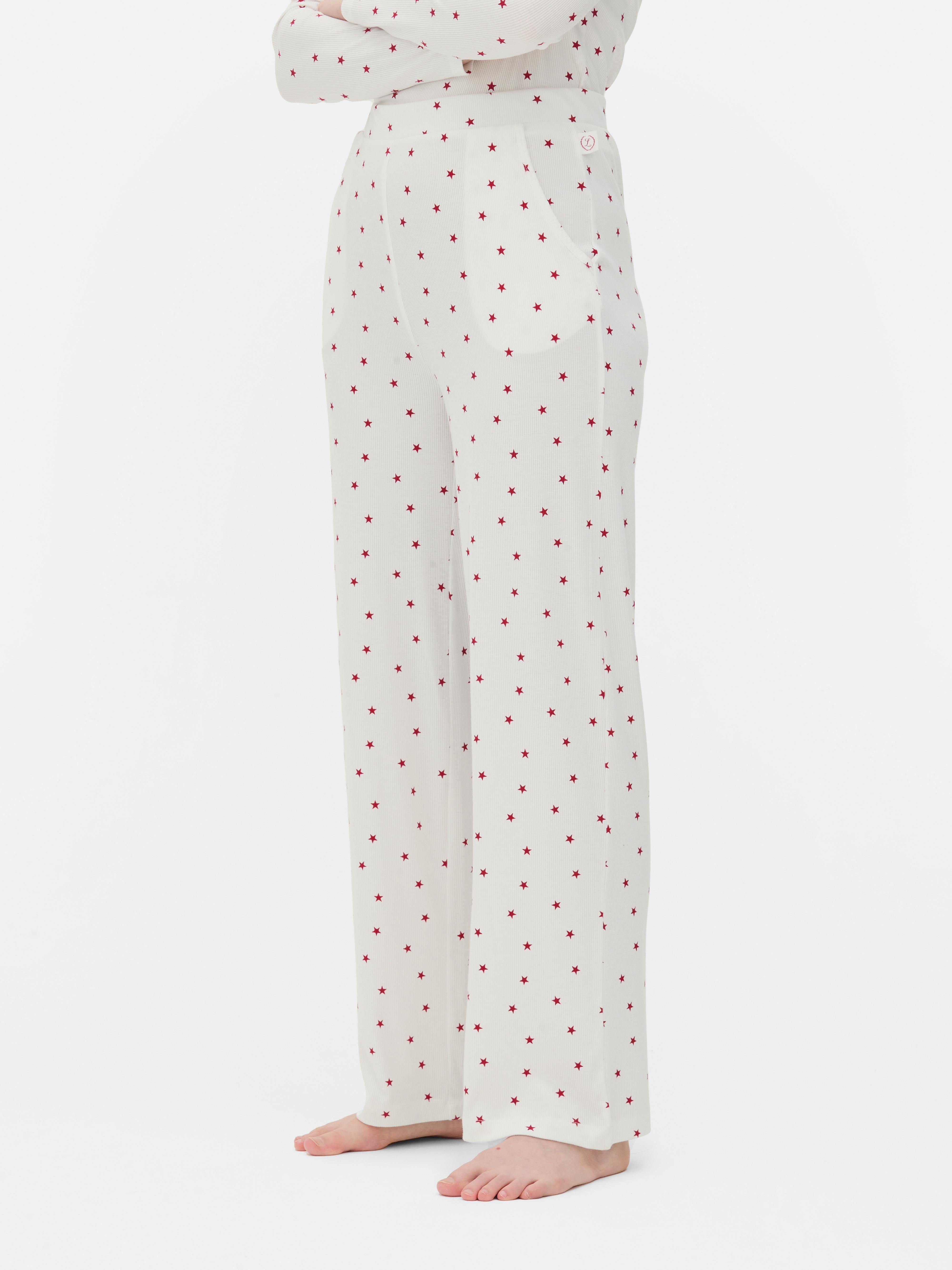 Women's Multi Ribbed Star Pajama Bottoms | Primark