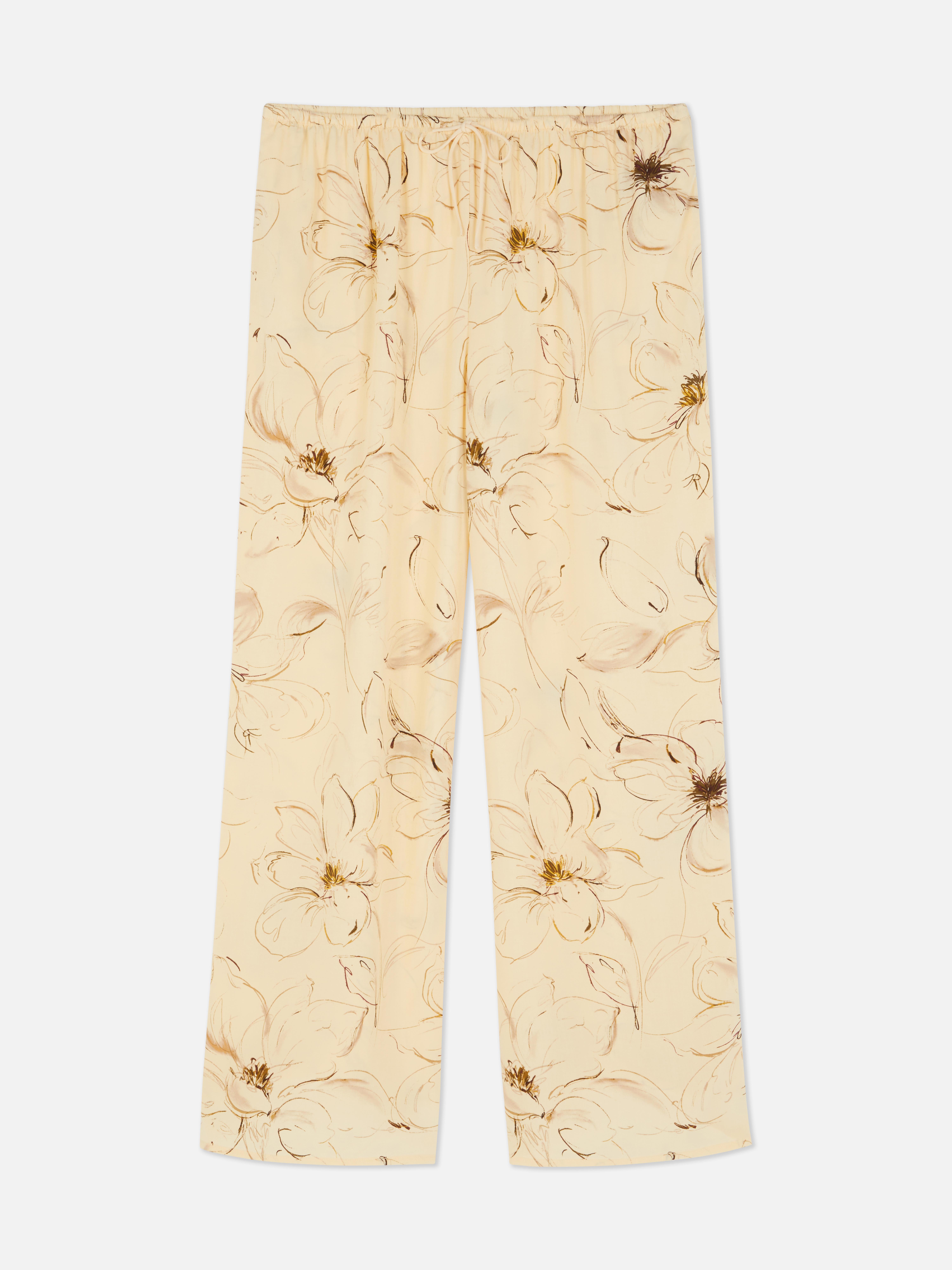 Floral Wide Leg Pyjama Bottoms