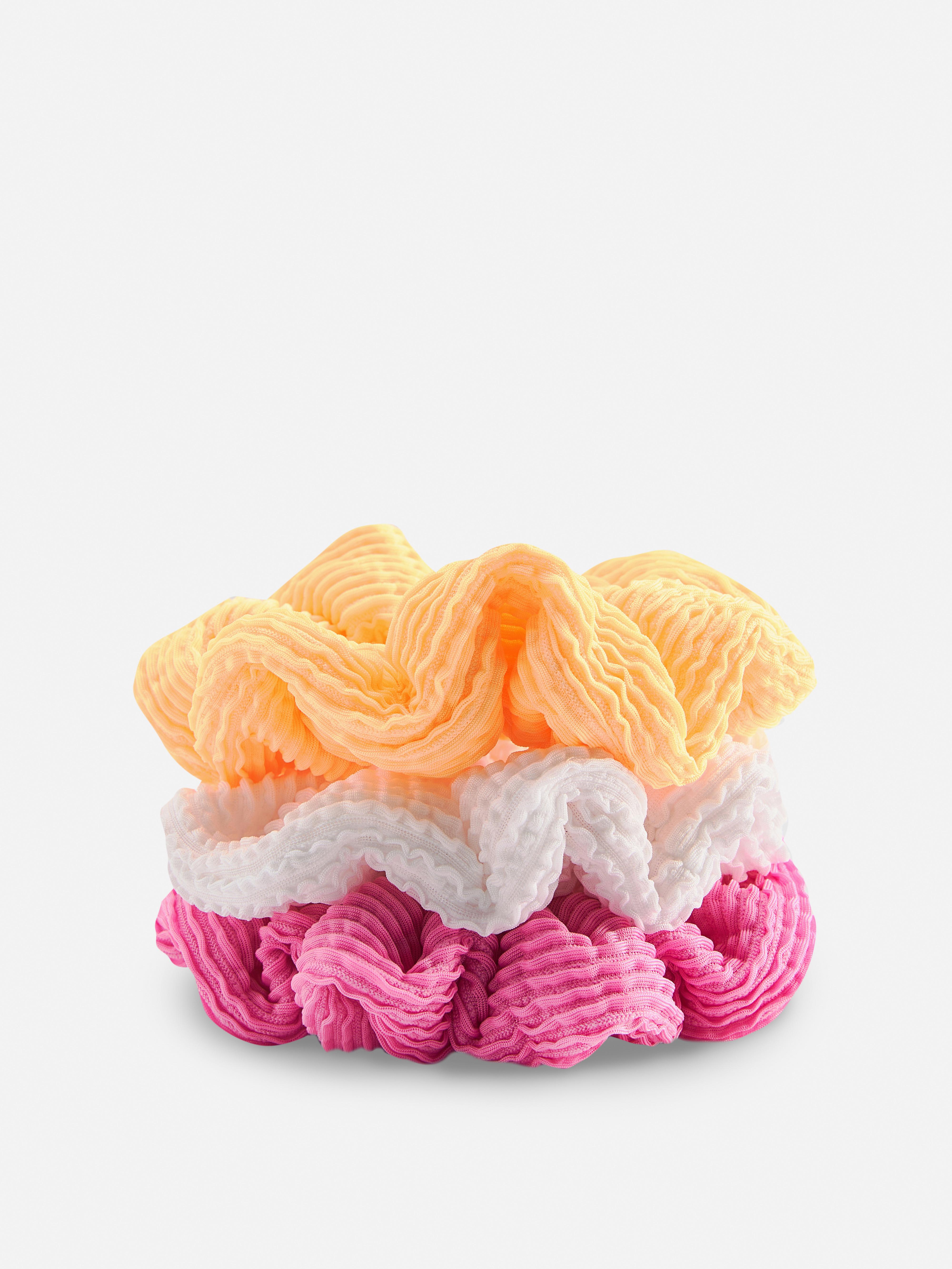 Gerimpelde scrunchies, set van 3