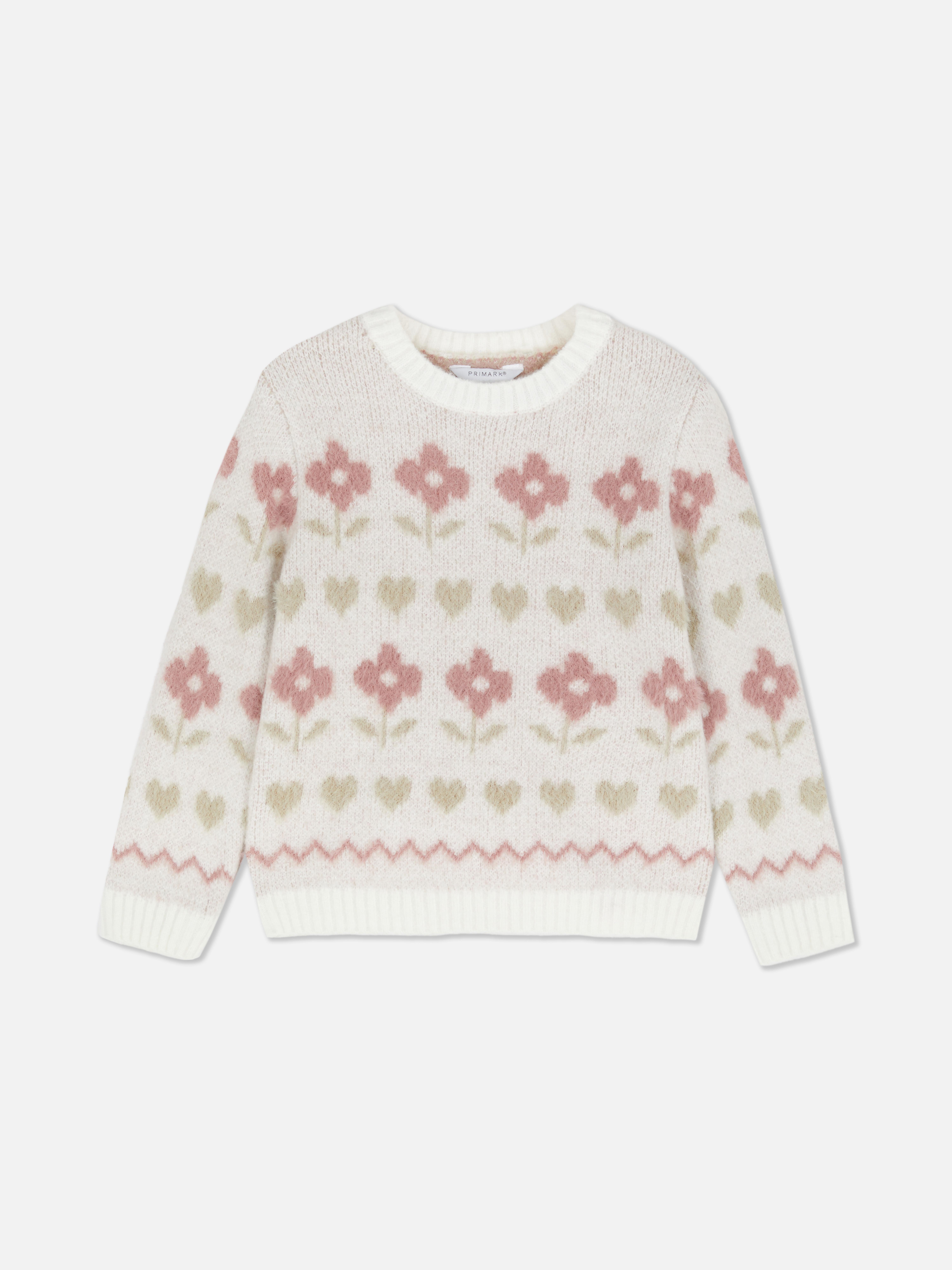 1,5–8 Jahre | Pullover mit Blumenmuster
