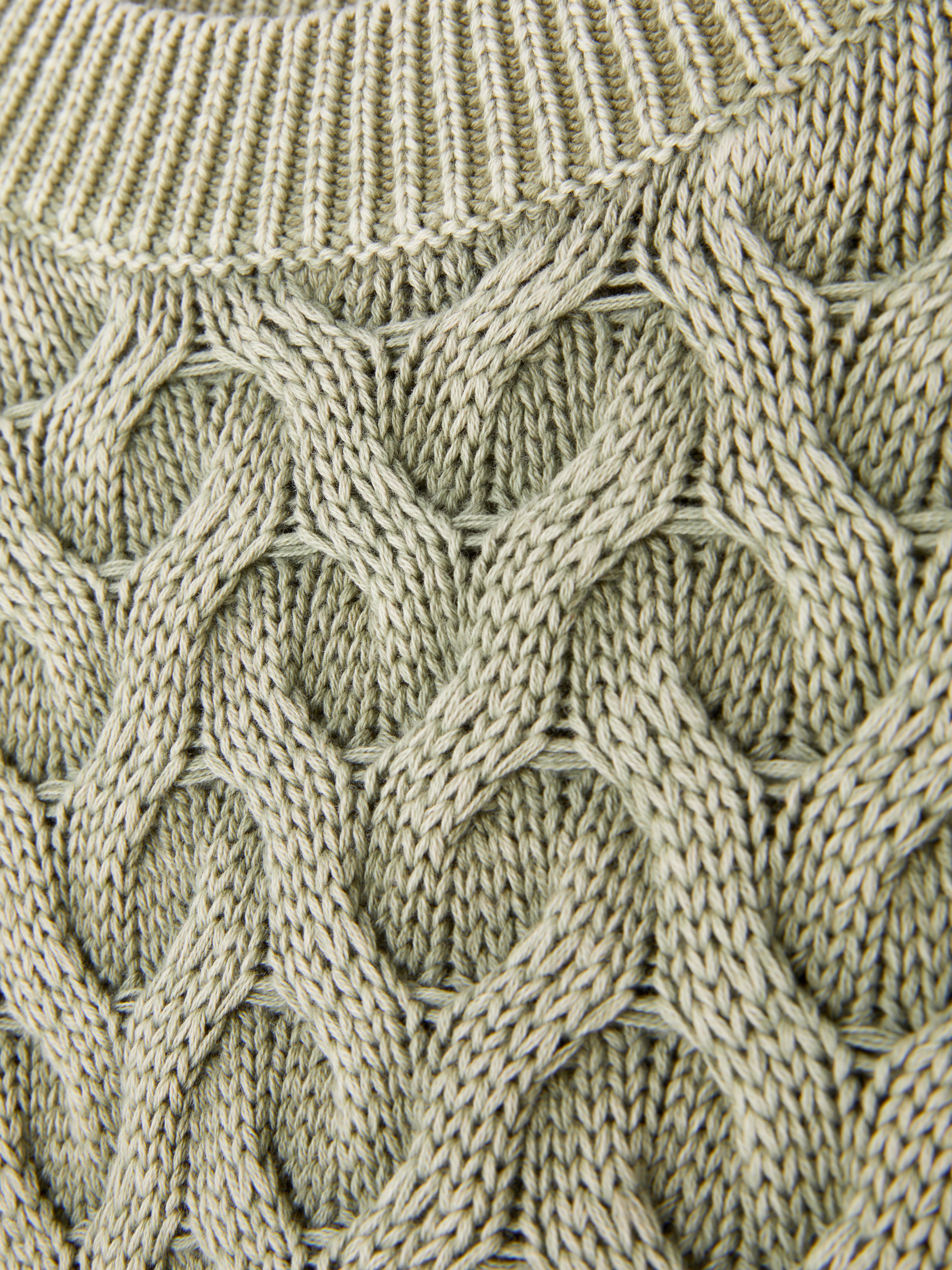 7-15yrs | Cropped Cable Knit Sweater