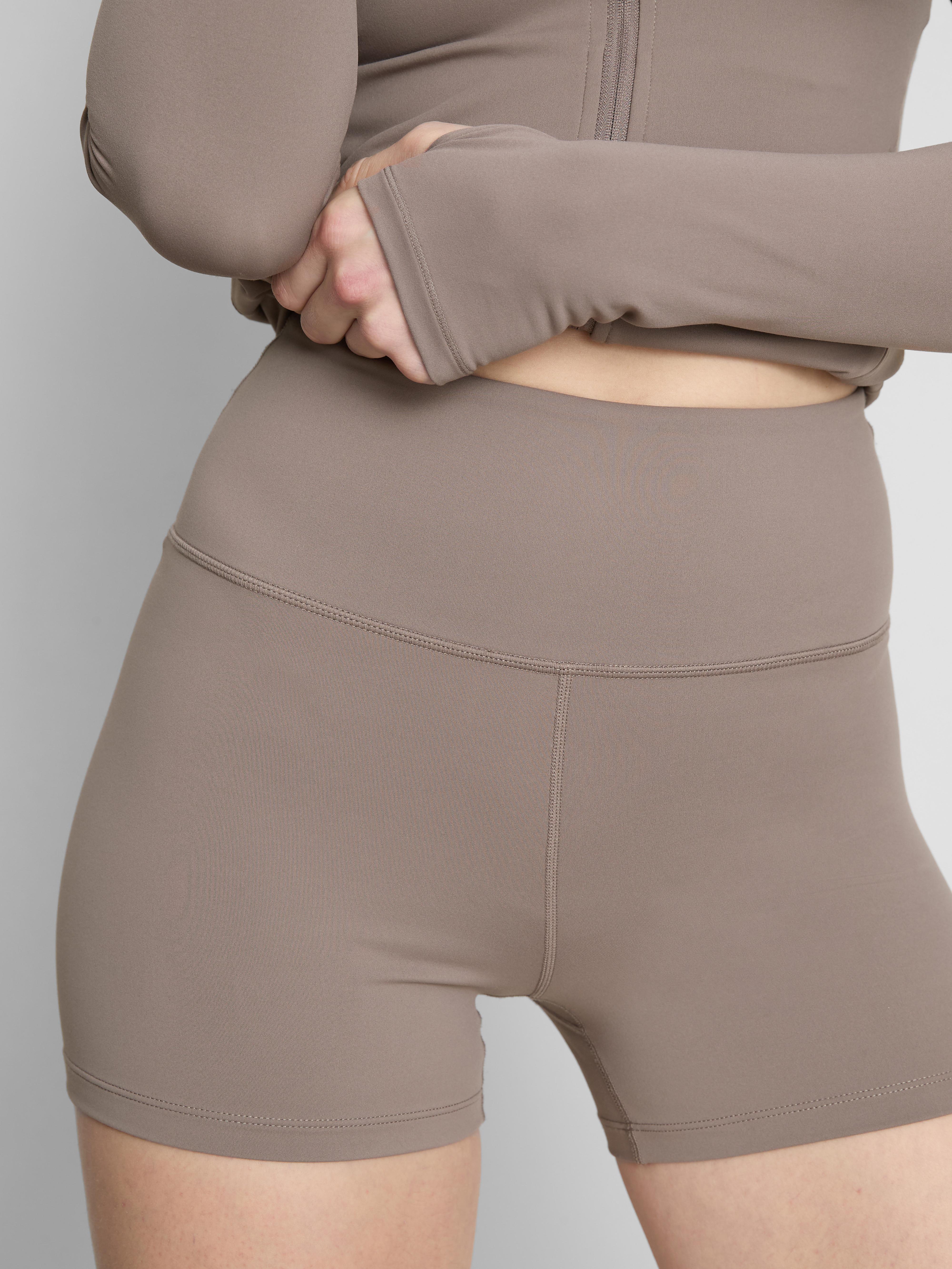 Women's Brown Buttery Soft Micro Workout Shorts