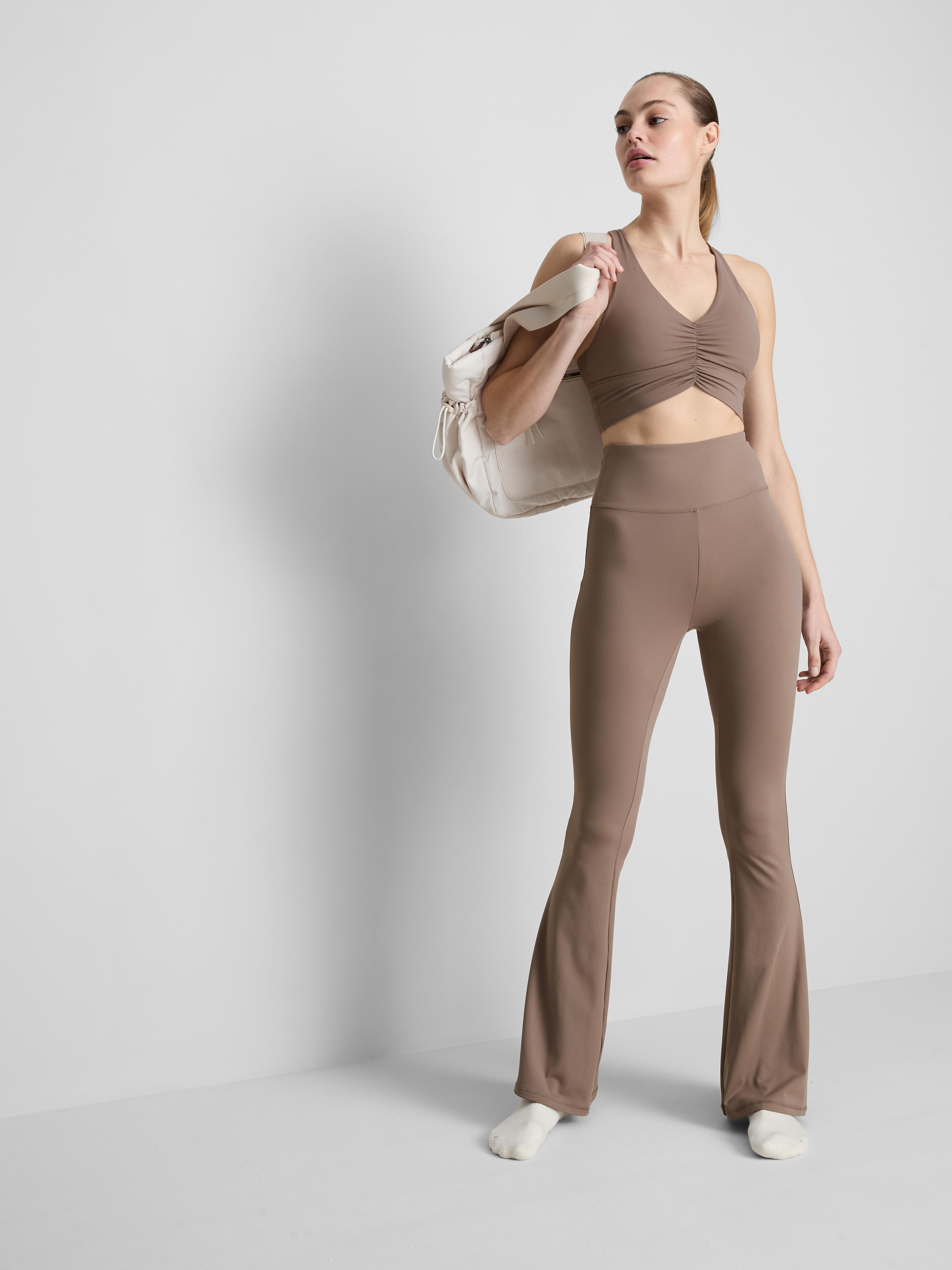 Women's Brown Buttery Soft Flared Leggings