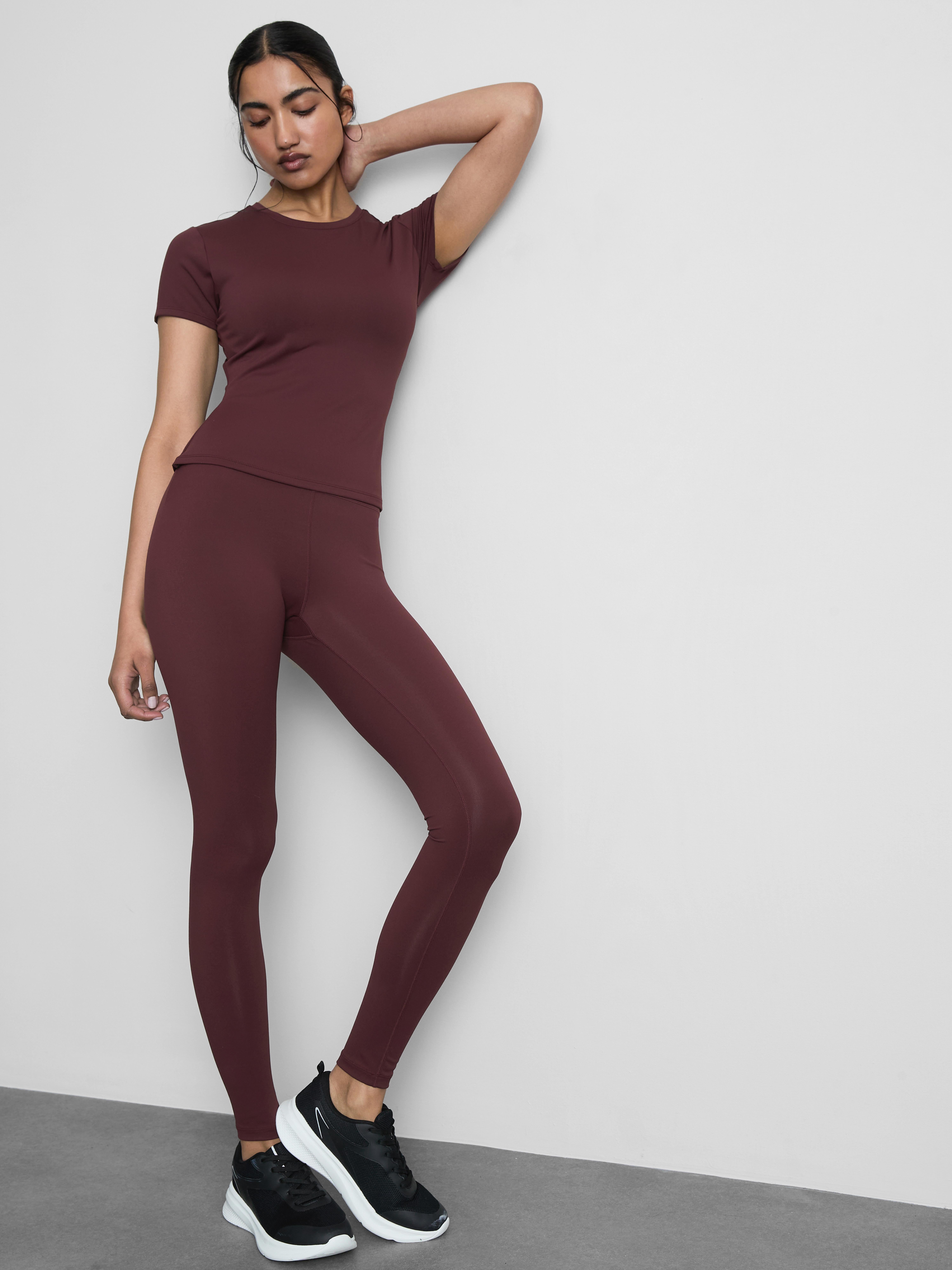 Boterzacht T-shirt met korte mouwen Bordeauxrood