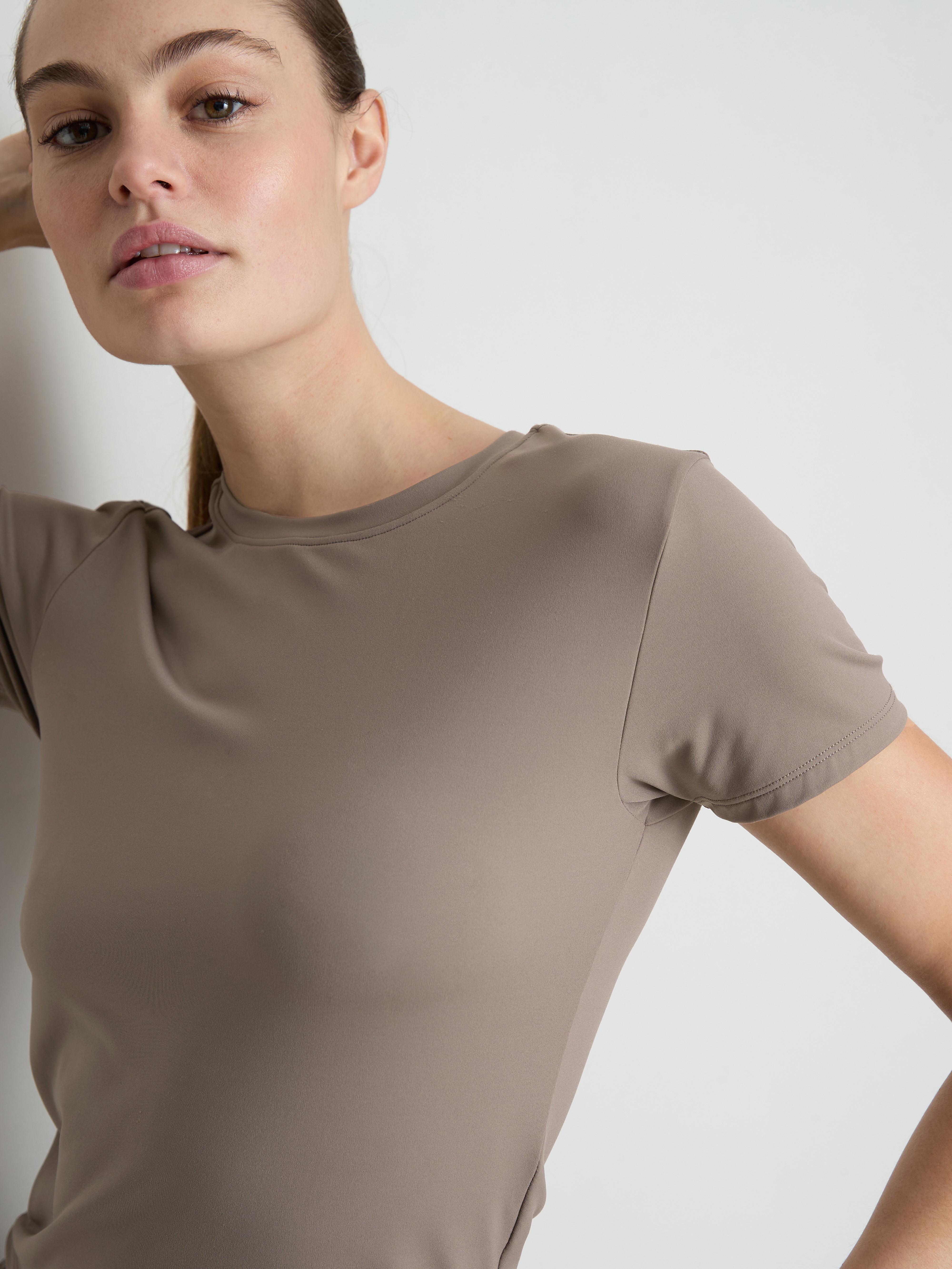 Women's Brown Buttery Soft Short Sleeve Tee