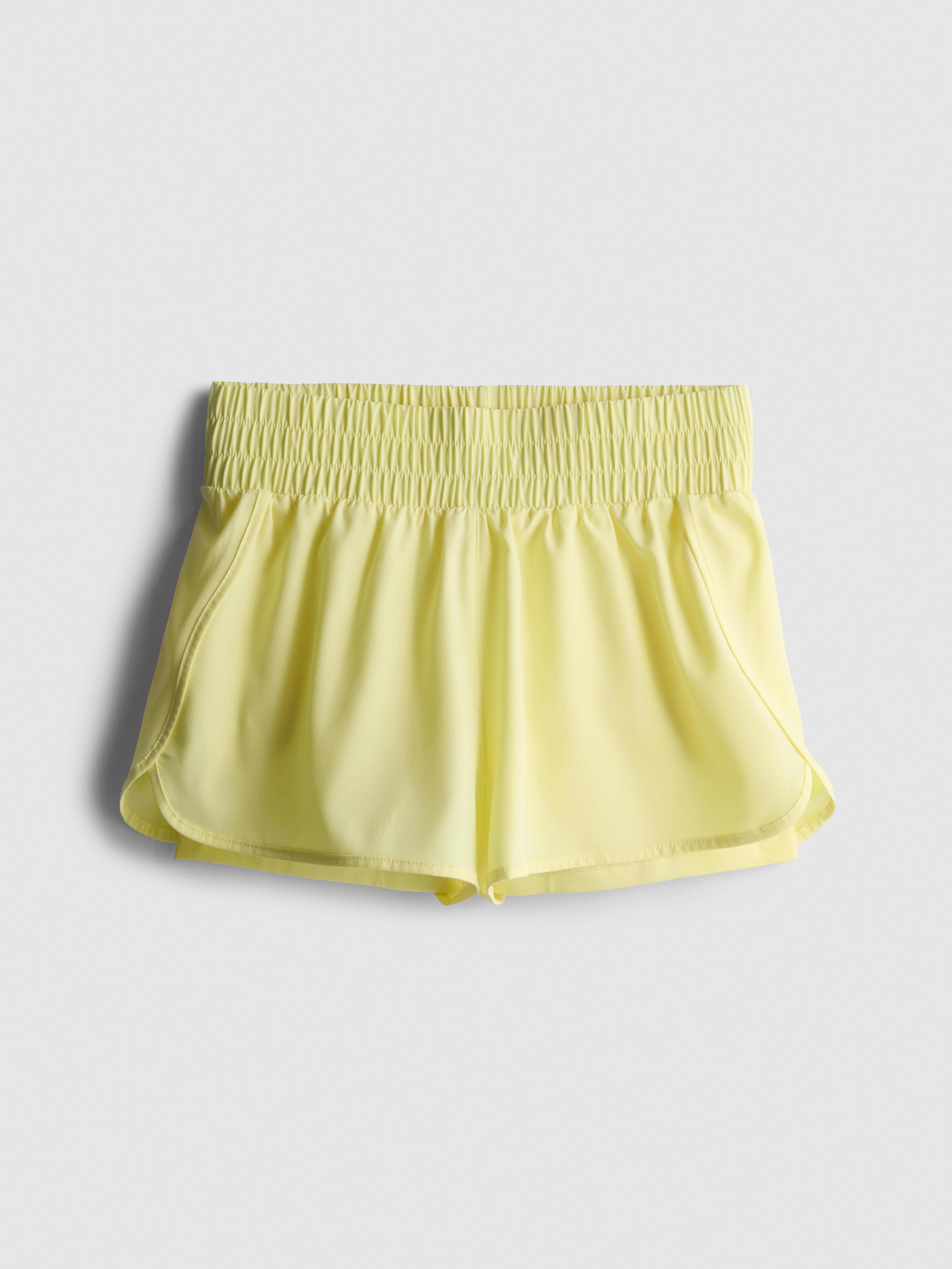 Women's Lime Woven Running Shorts