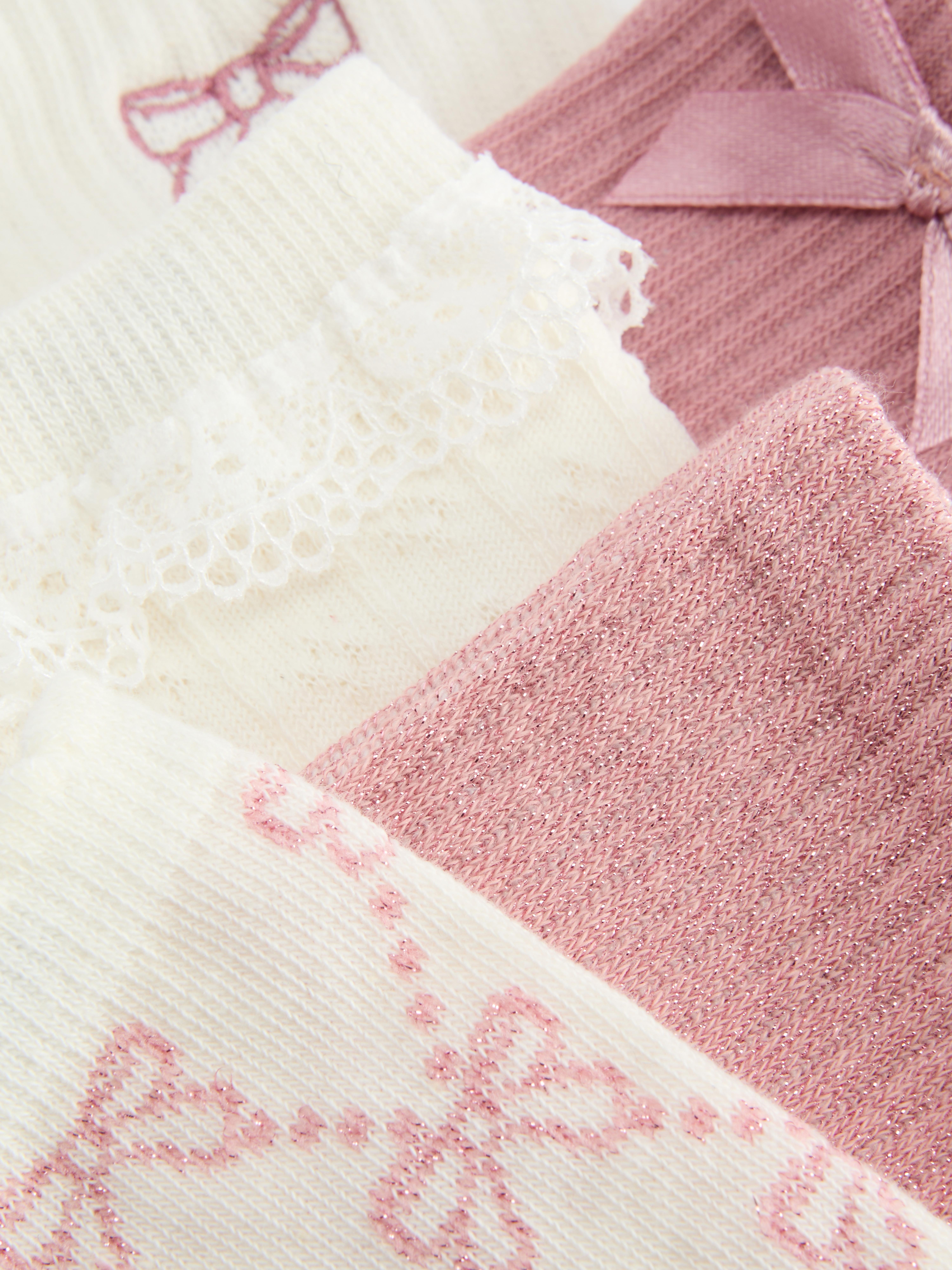 5pk Bow Ankle Socks