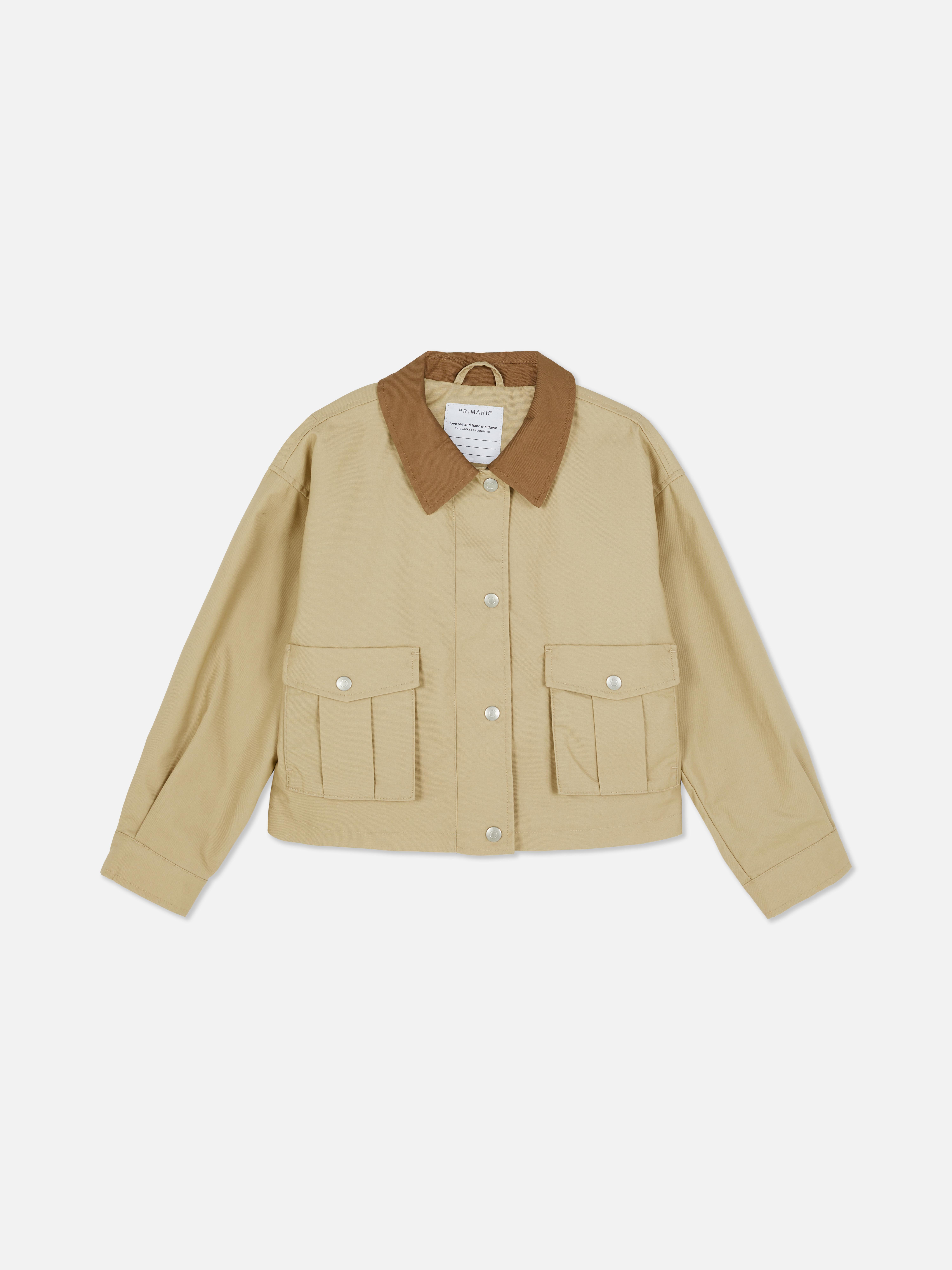 Contrast Collar Barn Jacket