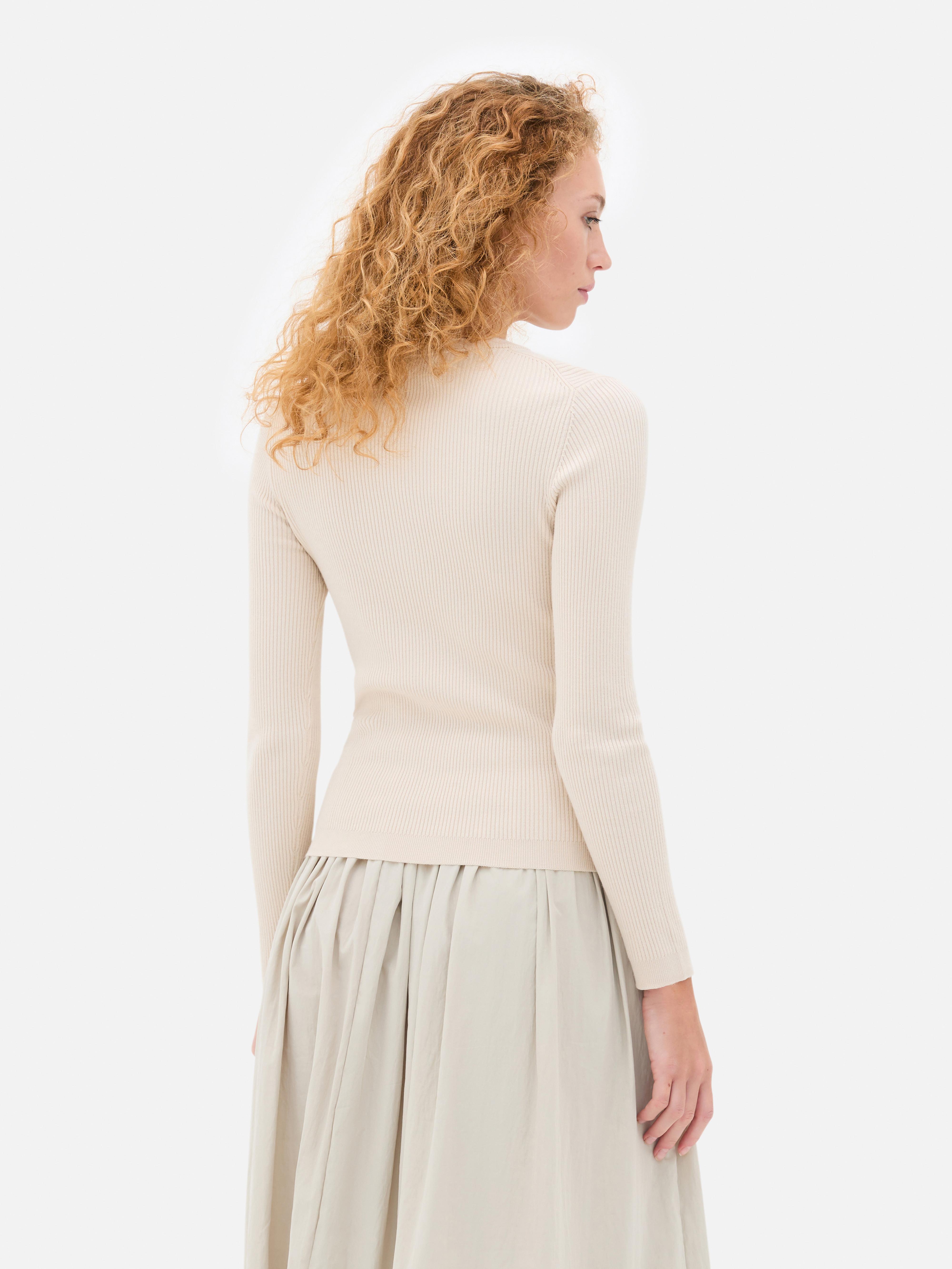 Ribbed Crew Neck Sweater