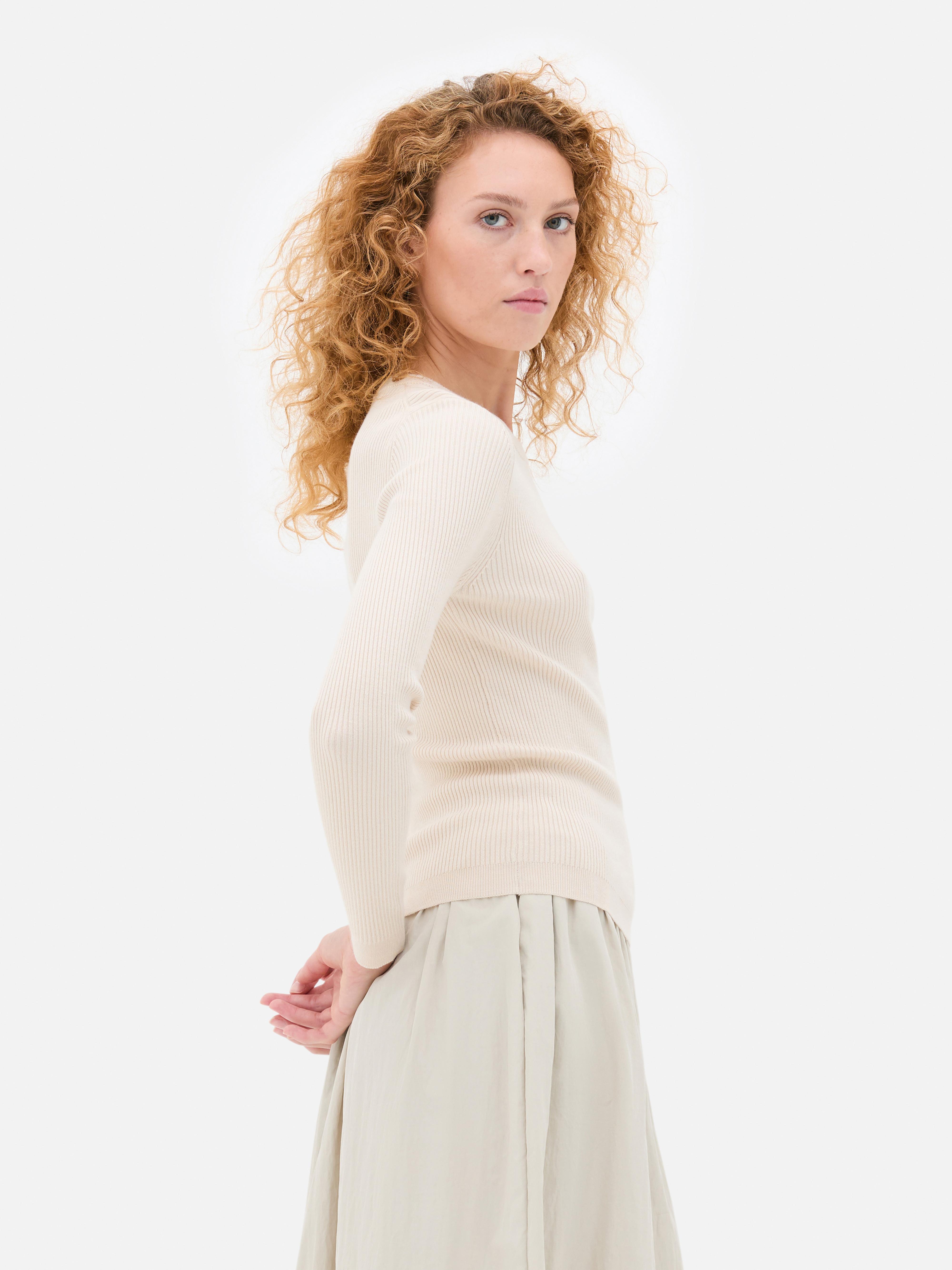 Ribbed Crew Neck Sweater