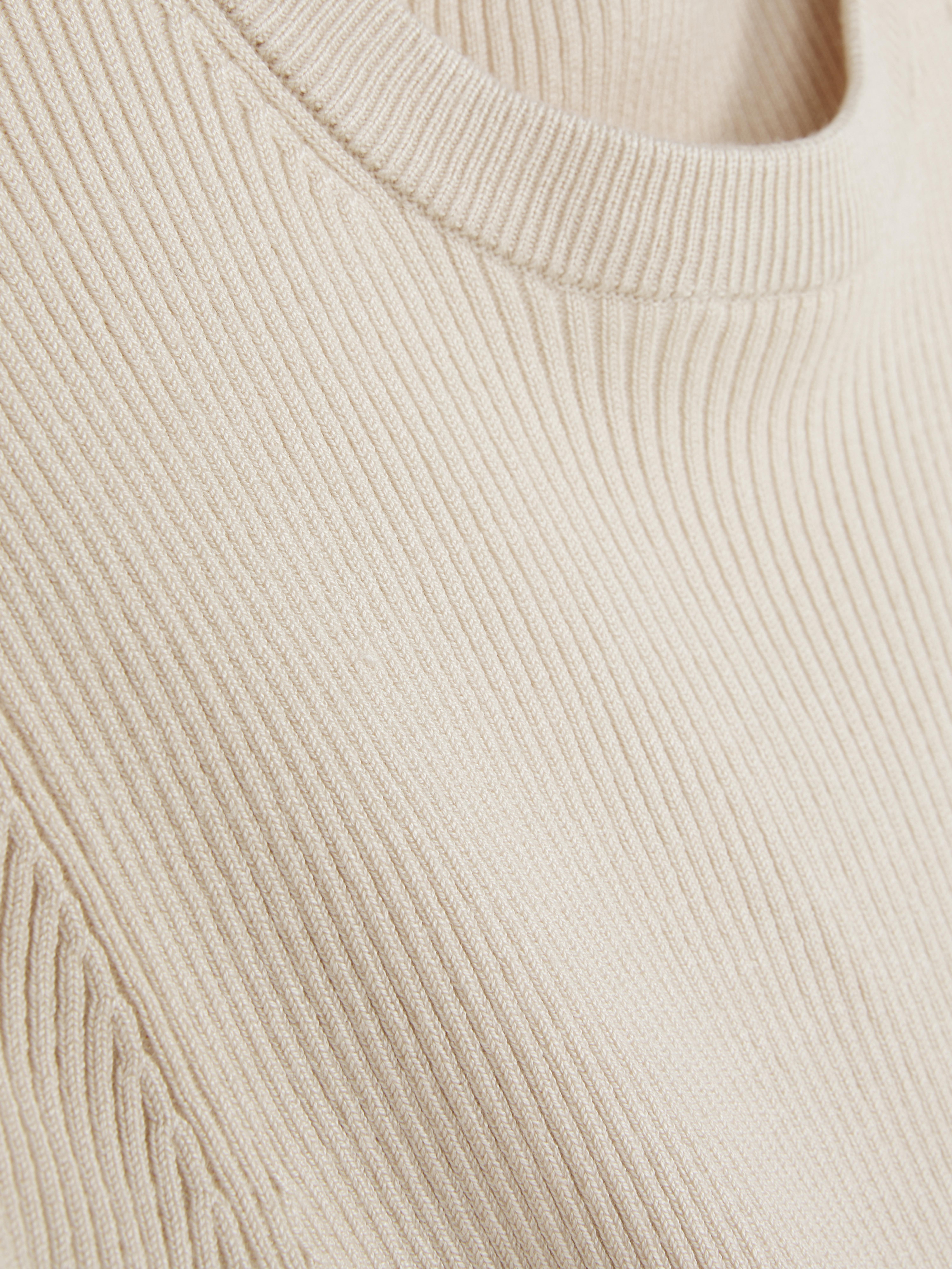 Ribbed Crew Neck Sweater