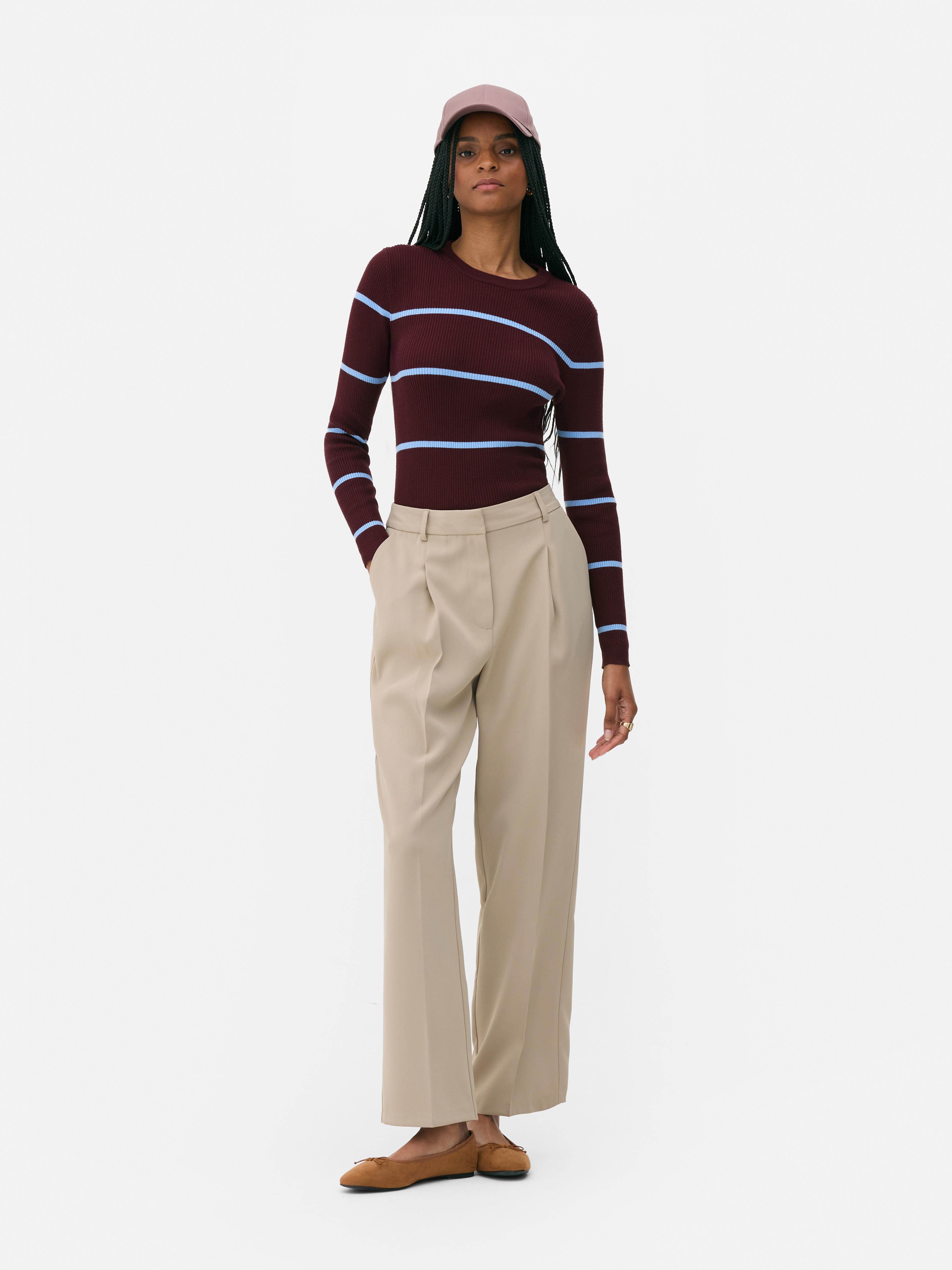 Ribbed Crew Neck Sweater