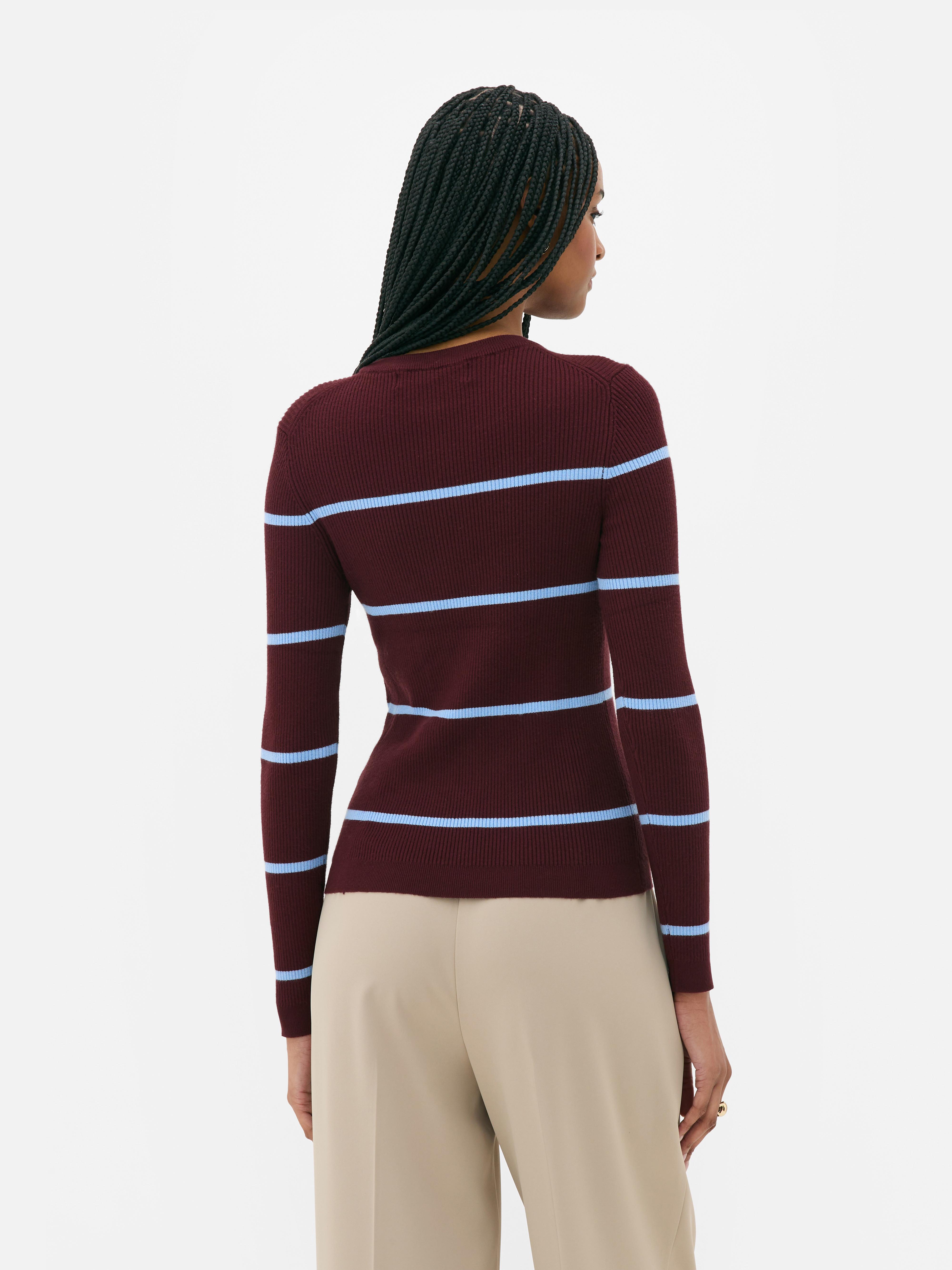 Ribbed Crew Neck Sweater
