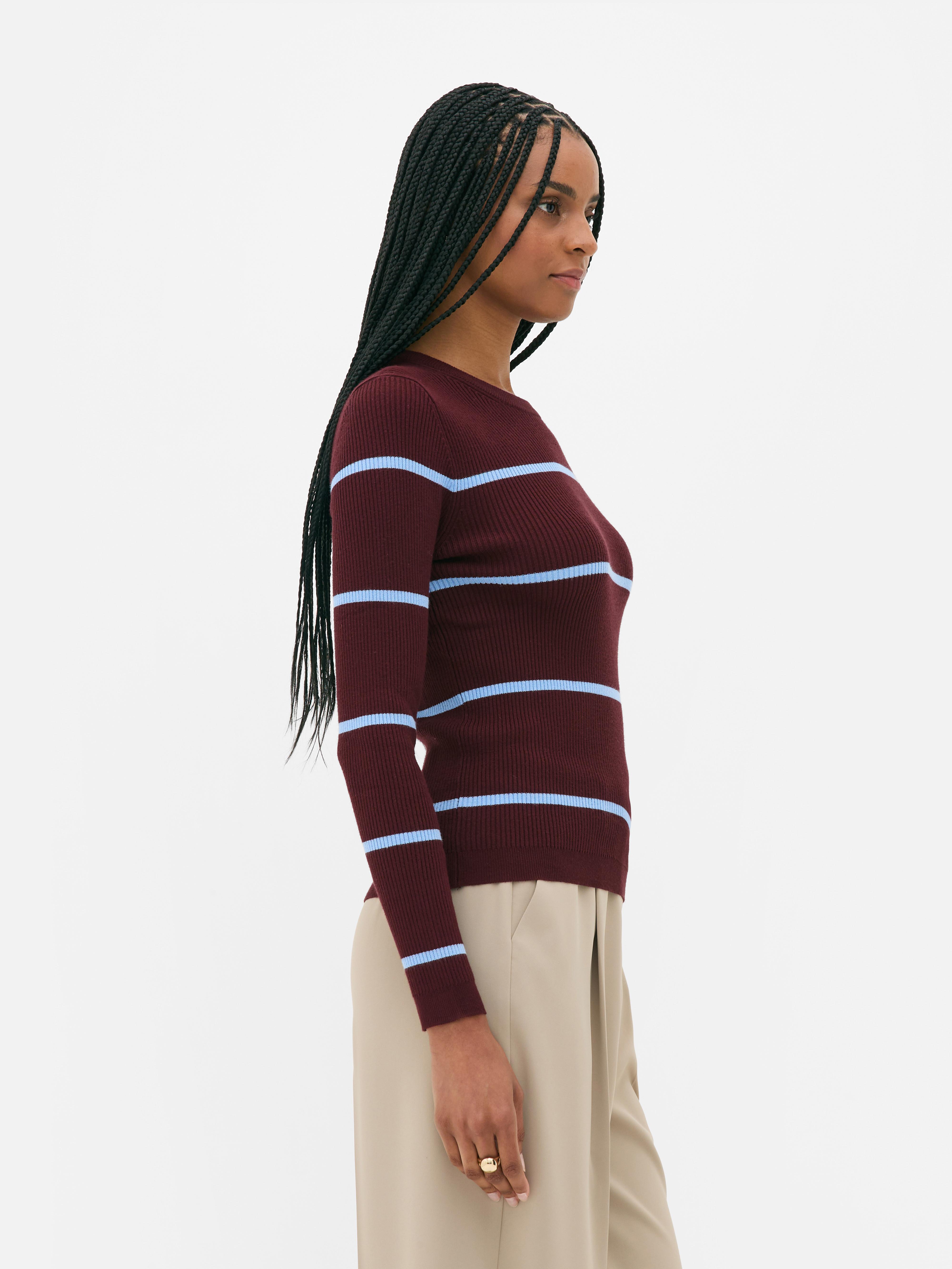 Ribbed Crew Neck Sweater