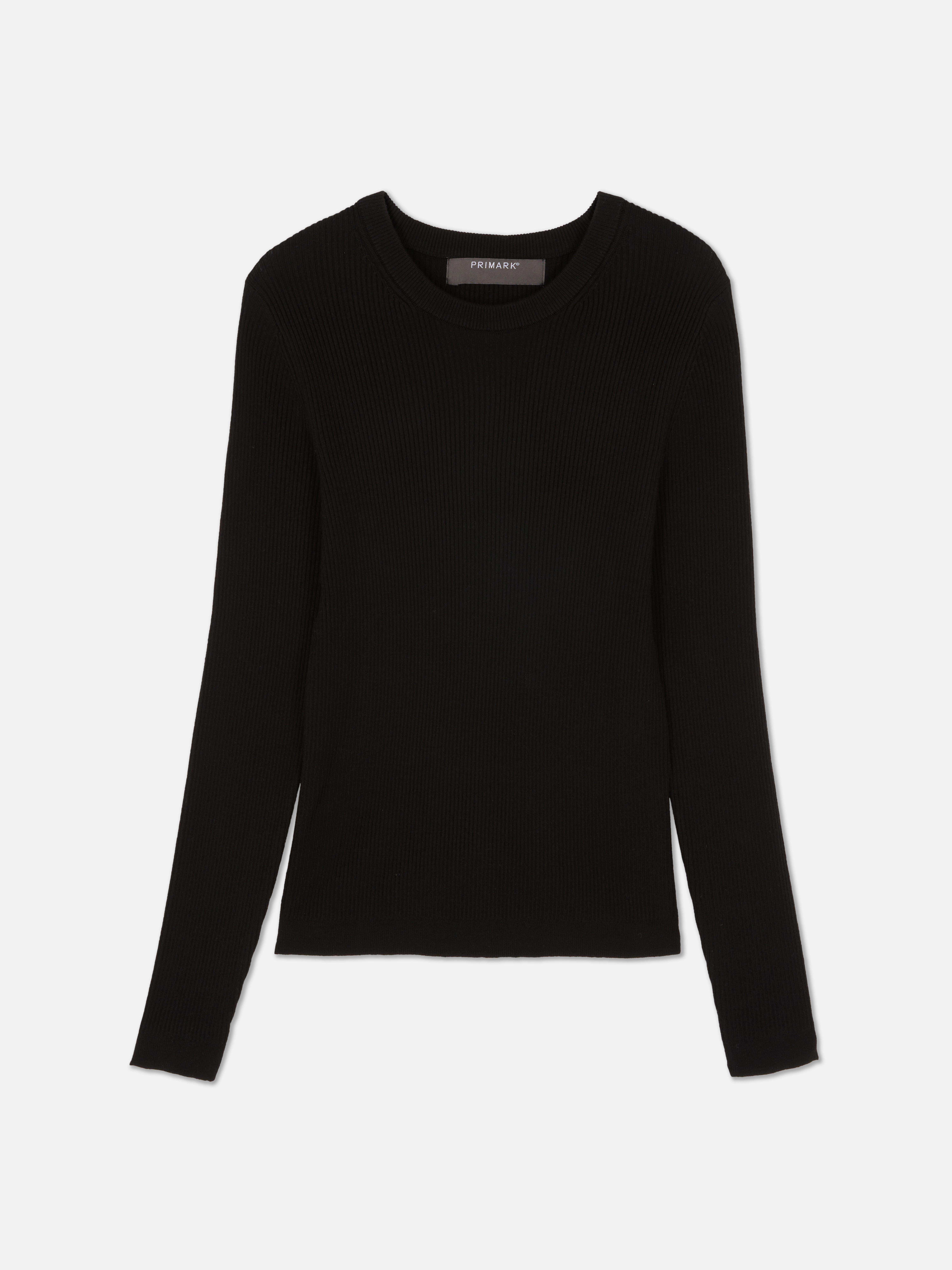 Ribbed Crew Neck Sweater