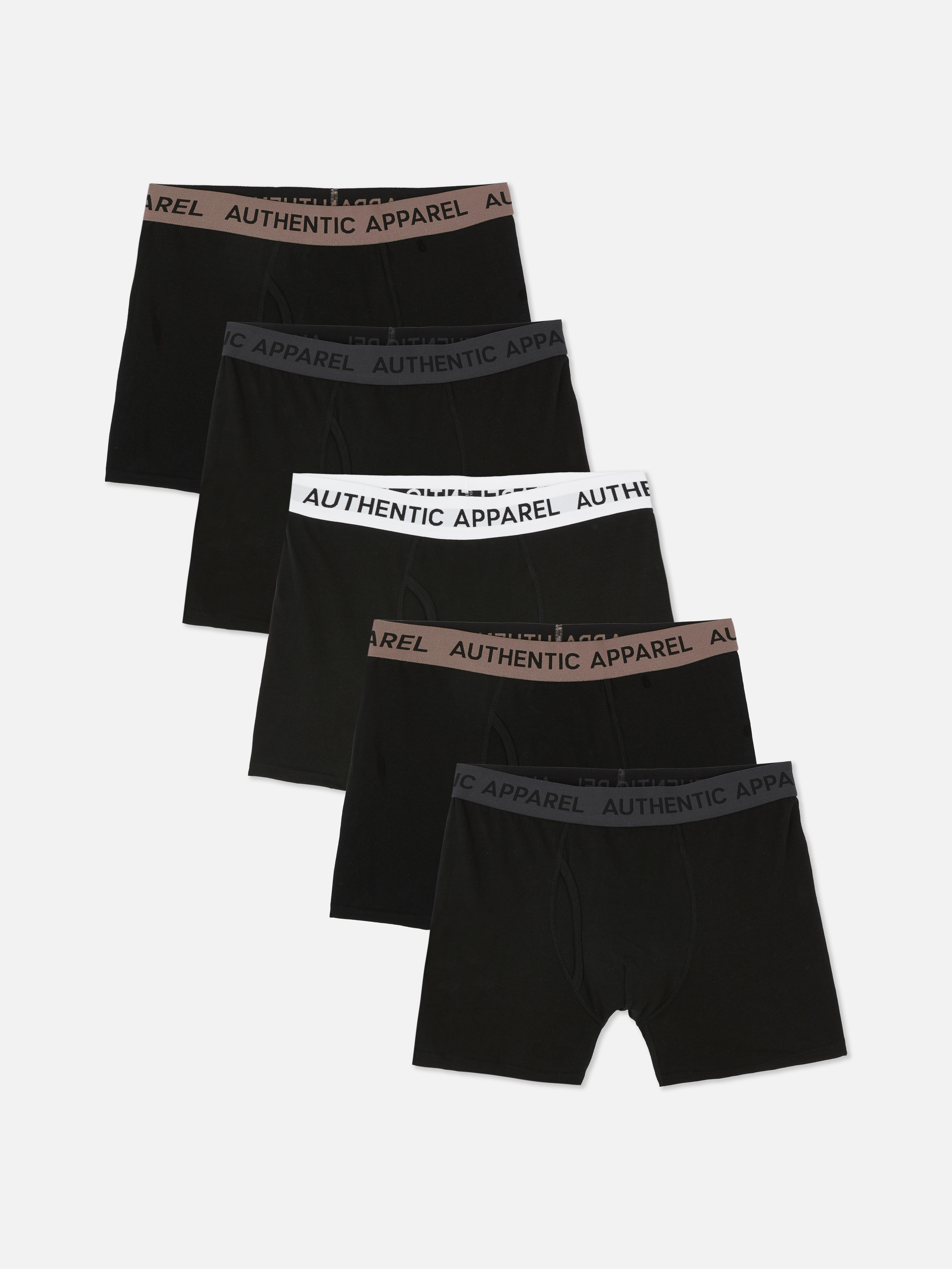 Basic elastische boxershorts, set van 5
