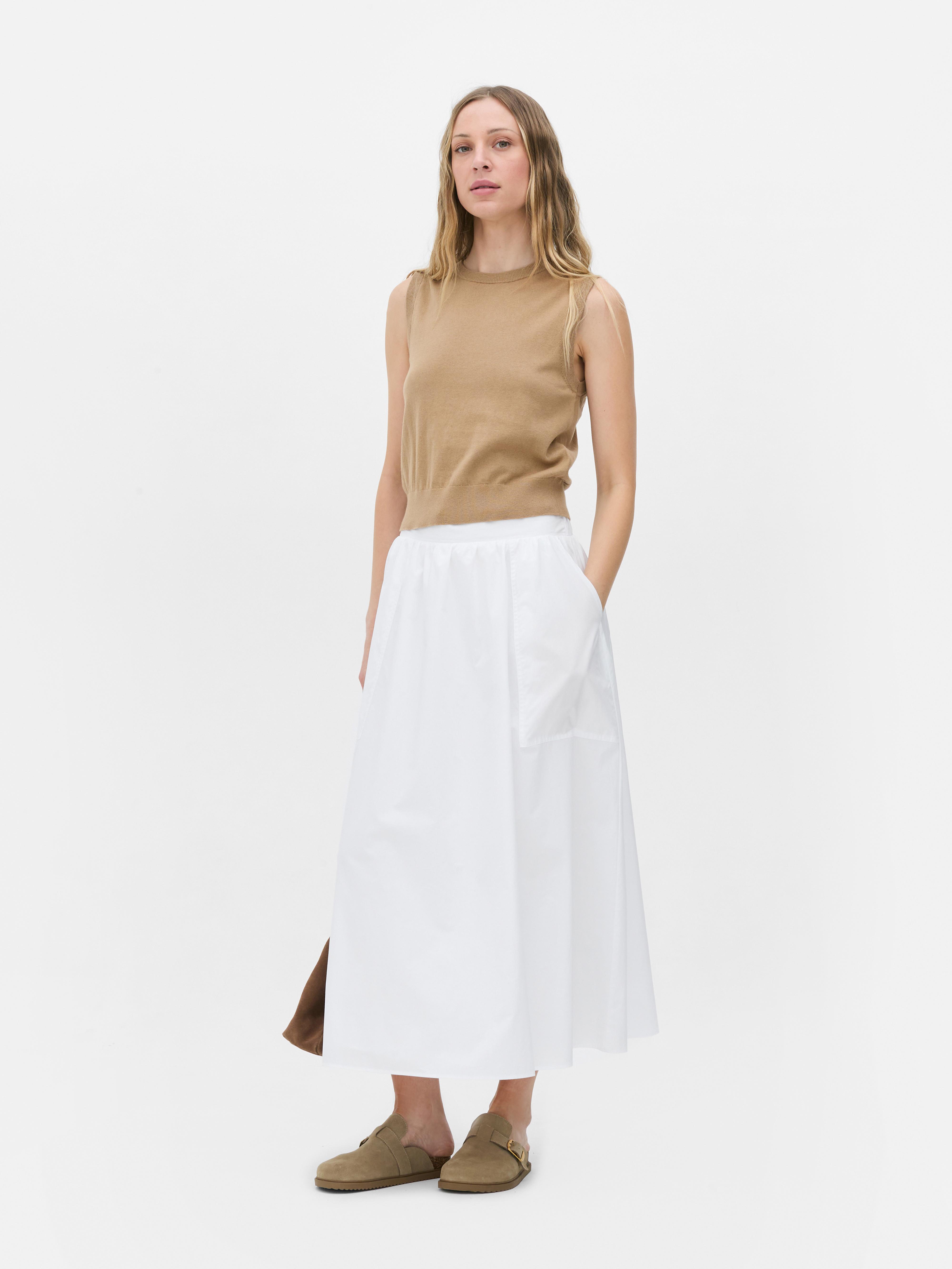 „The Edit“ High-Waist-Midirock
