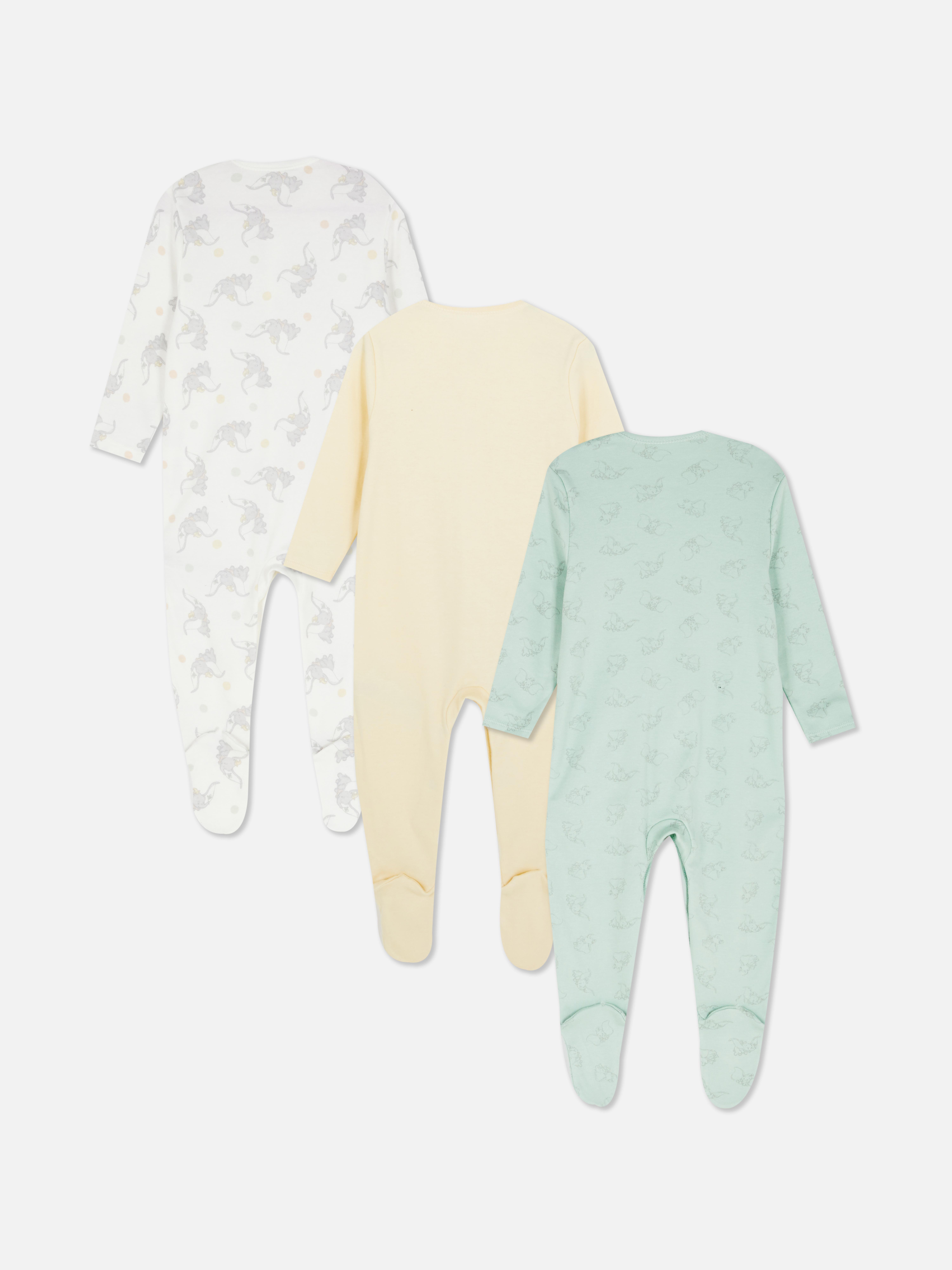0-24mths | 3pk Disney’s Dumbo Snap Button Sleepers