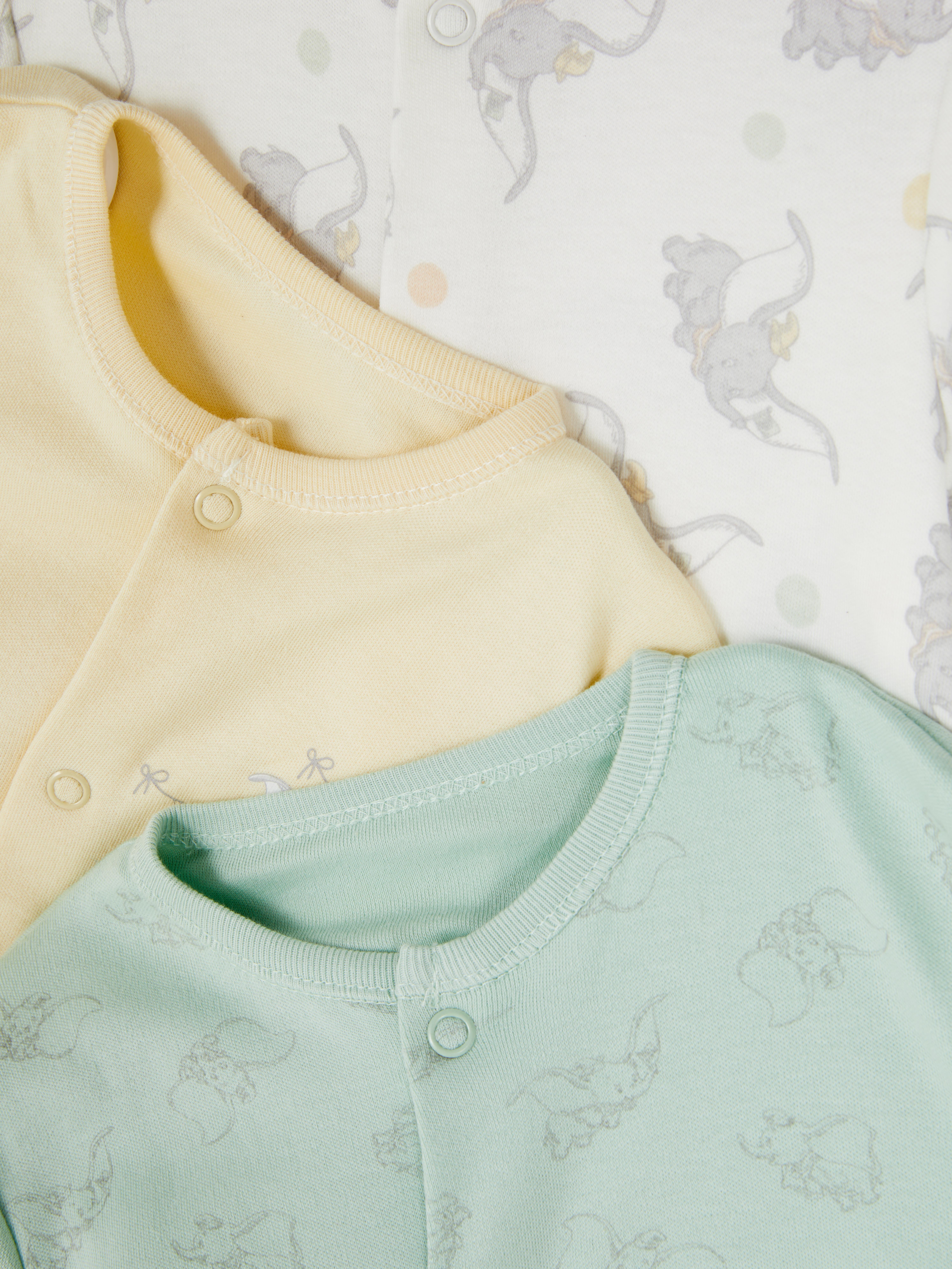 0-24mths | 3pk Disney’s Dumbo Snap Button Sleepers