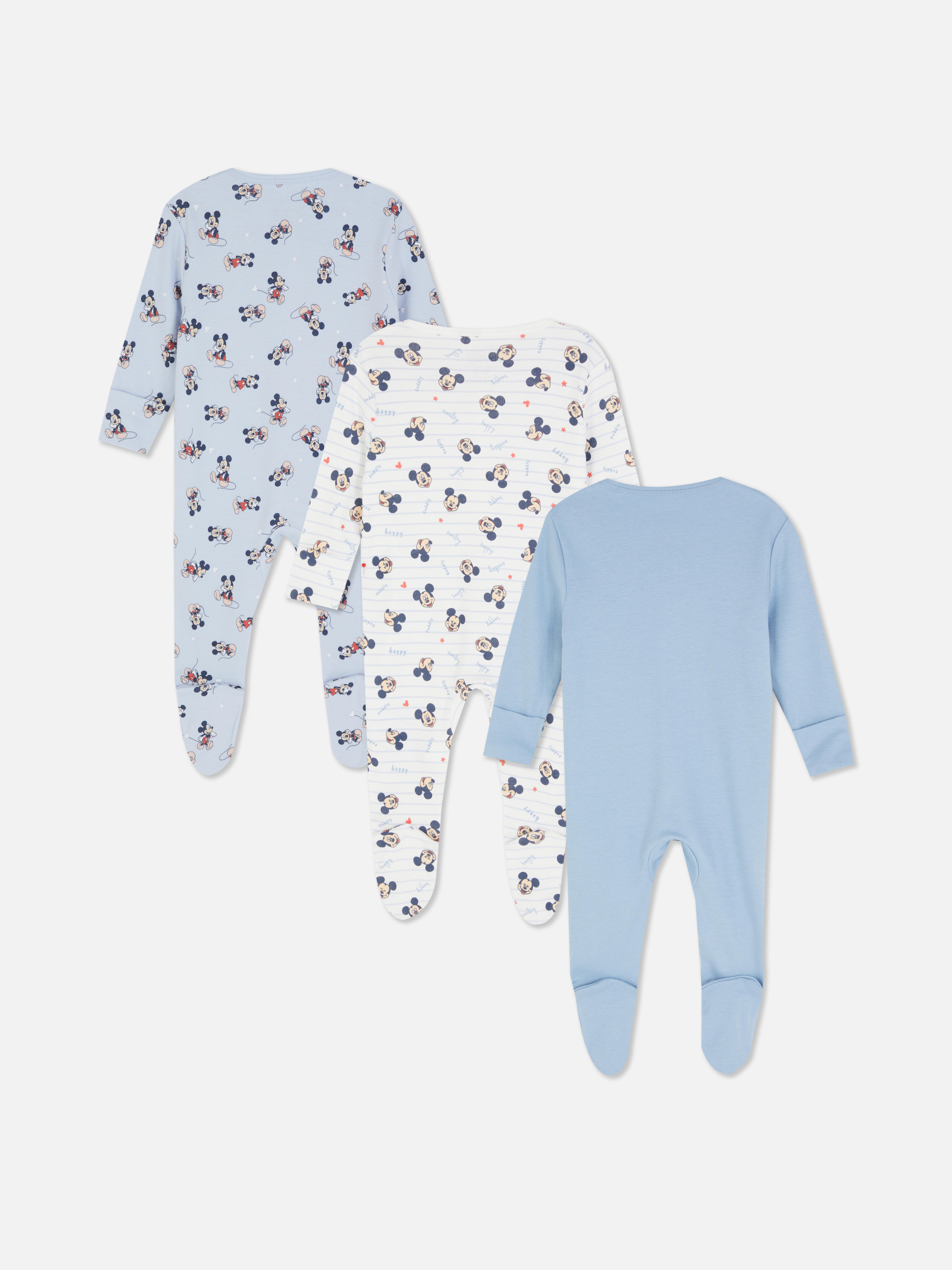 0-24mths | 3pk Disney’s Mickey Mouse Snap Pajama Onesies