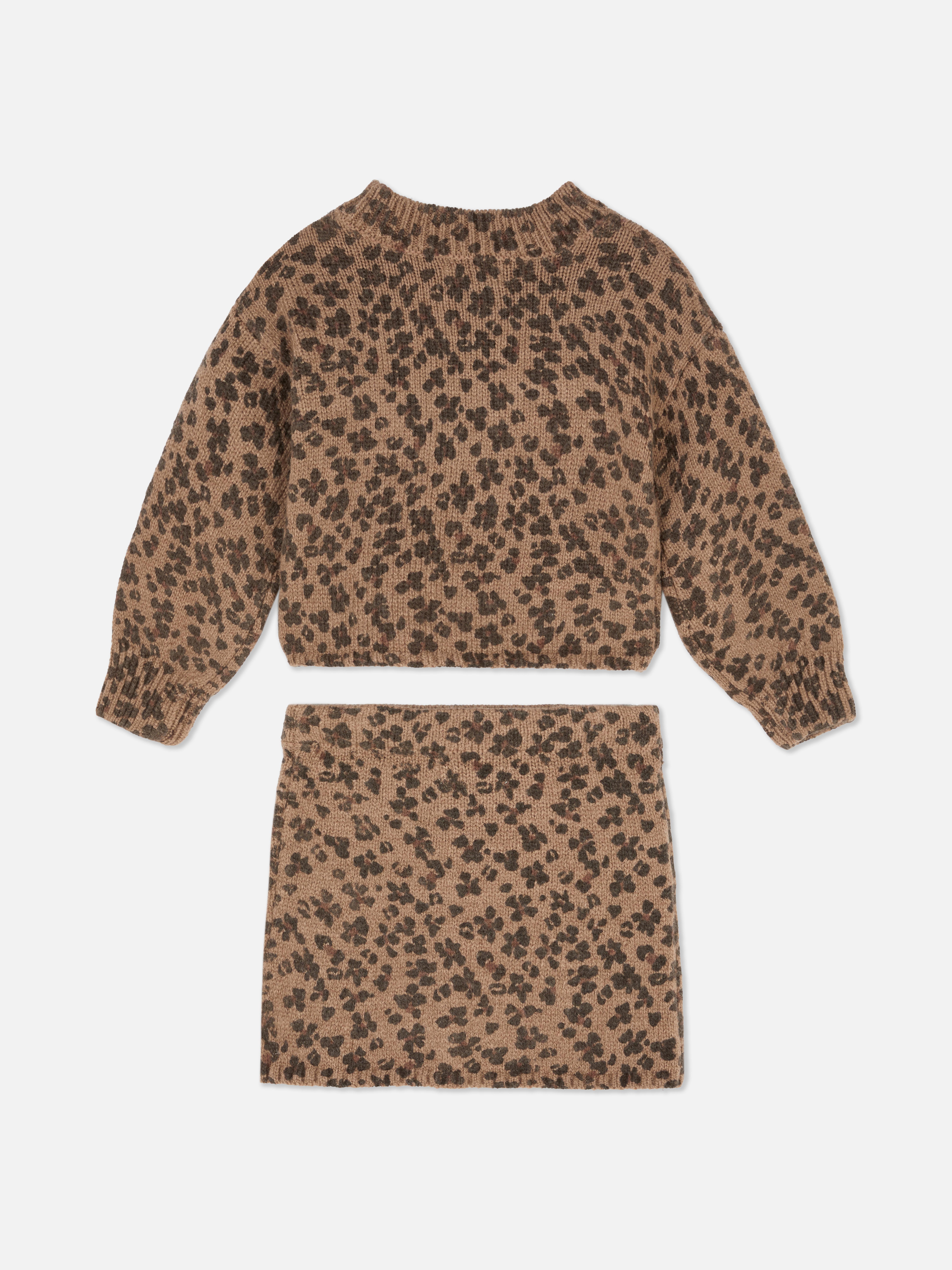 1,5–8 Jahre | Pullover und Rock mit Leopardenmuster