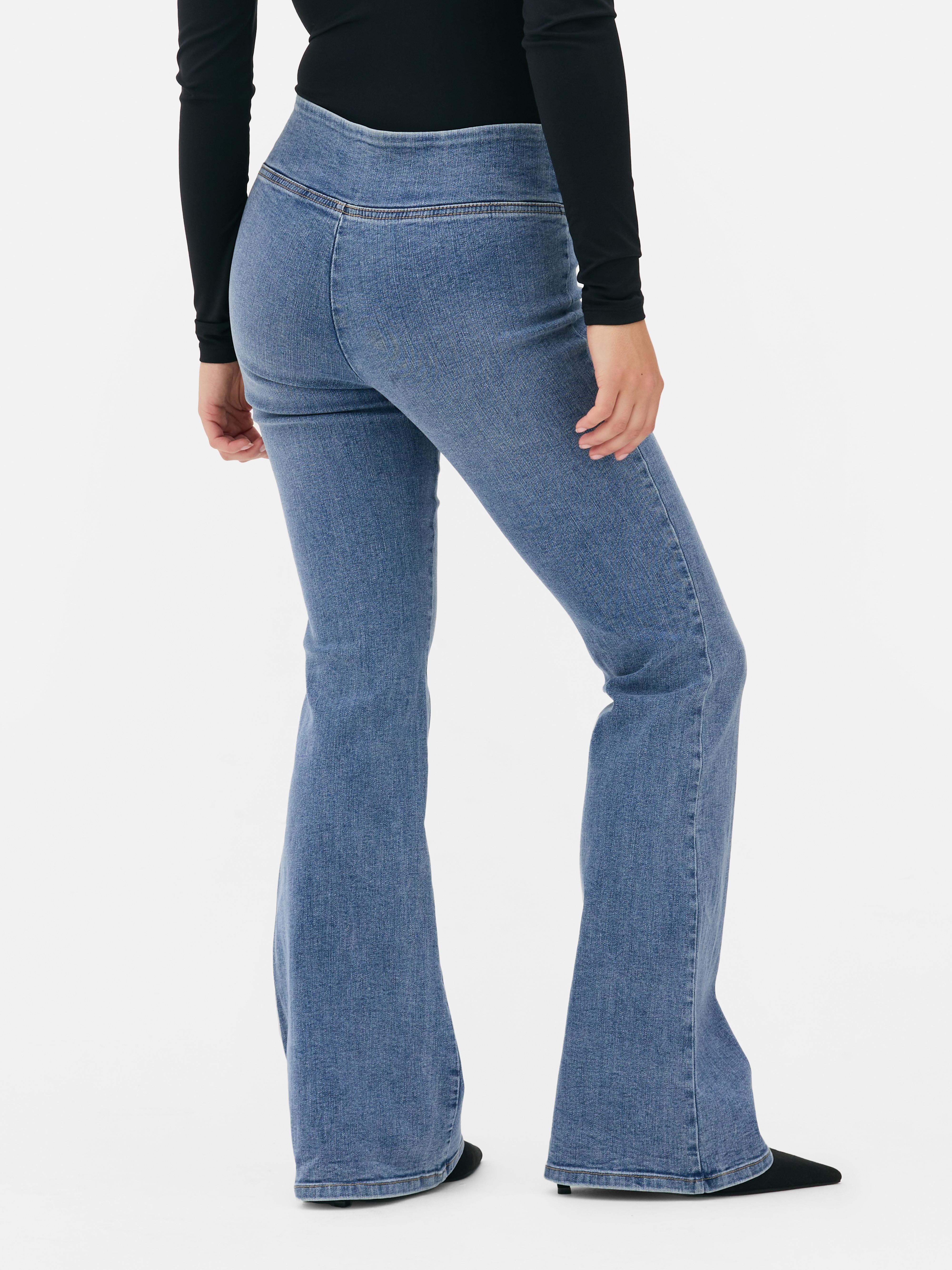 Középmagas derekú, trapézszárú jeggings