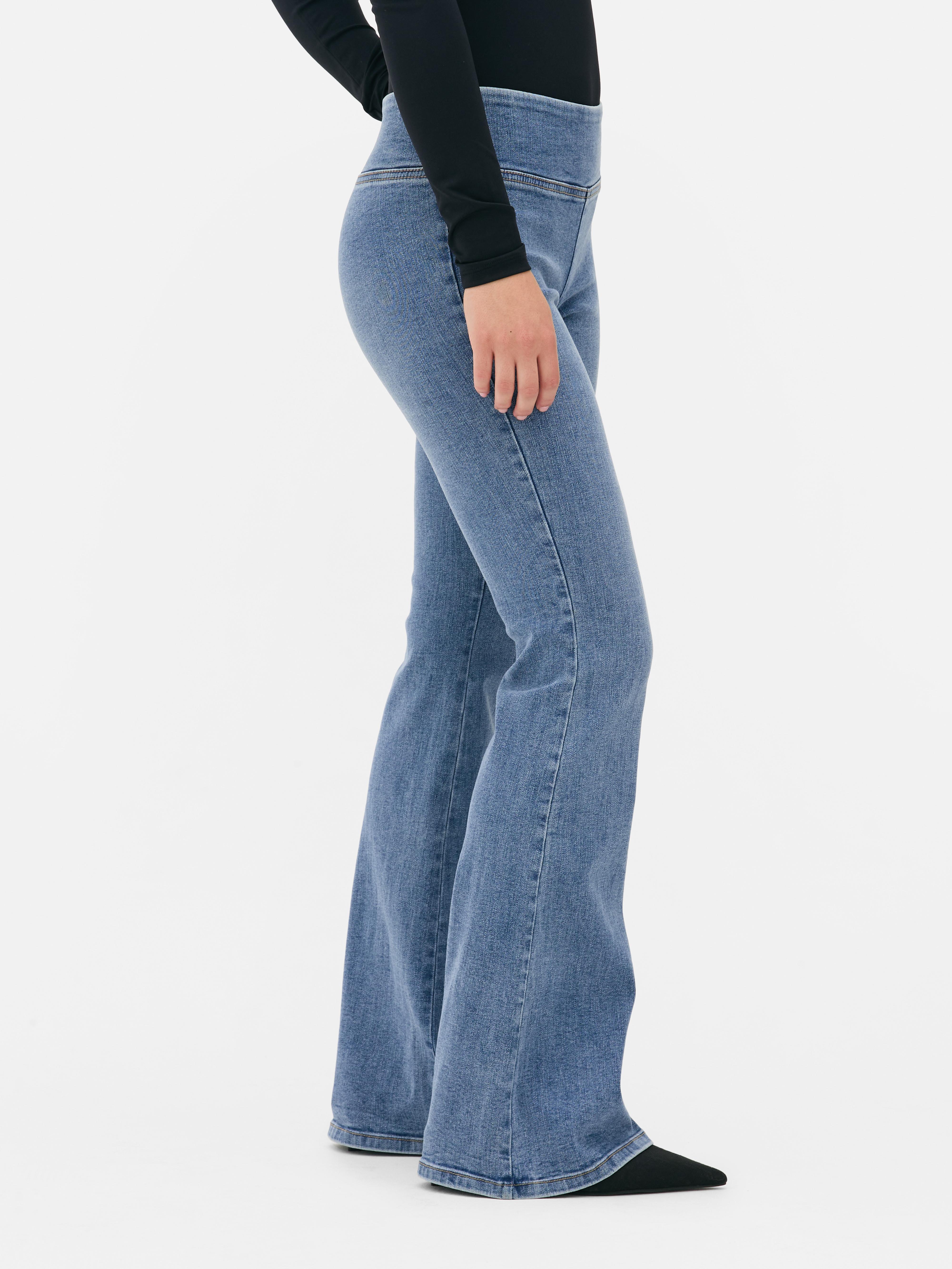 Középmagas derekú, trapézszárú jeggings
