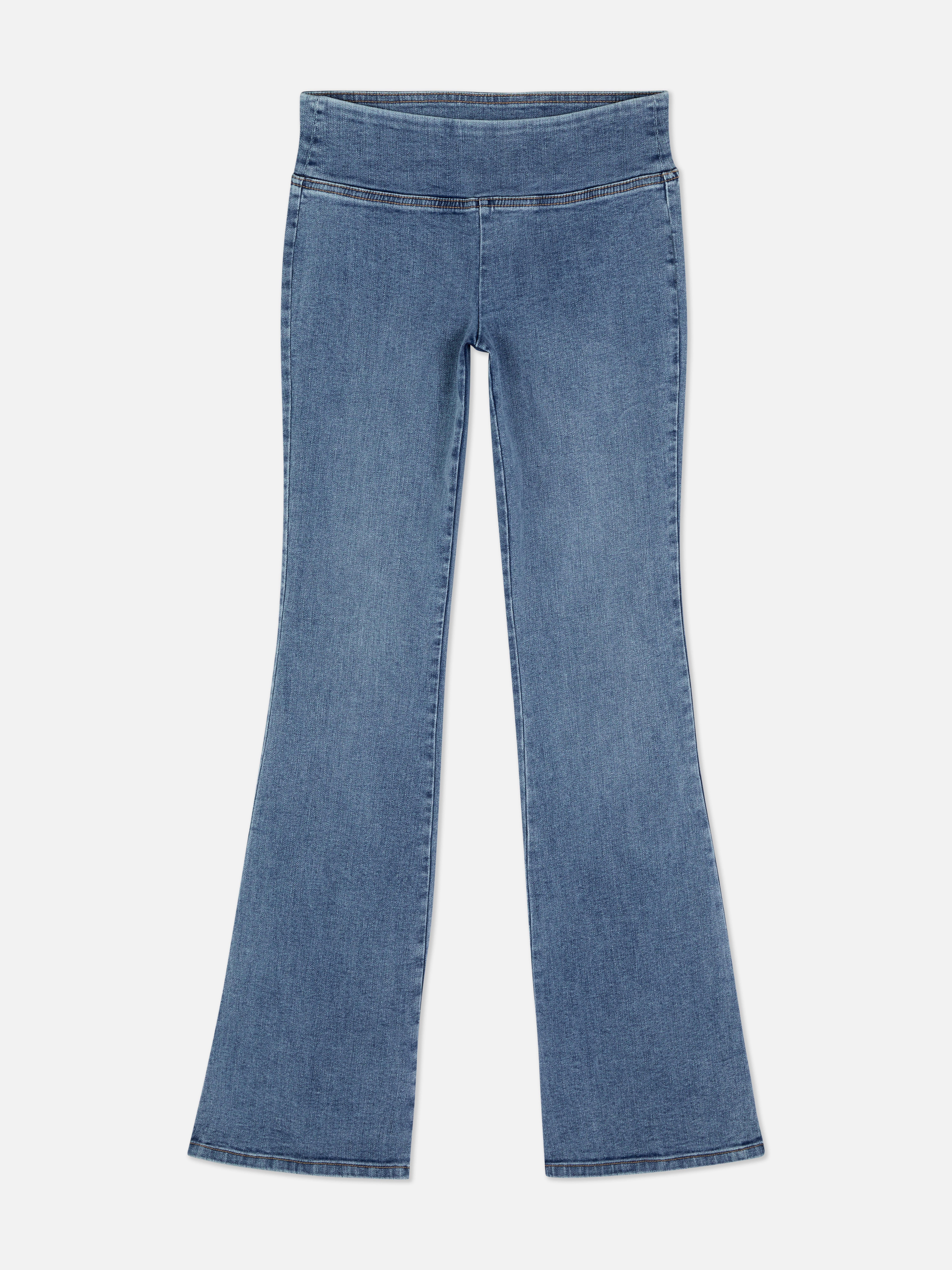 Középmagas derekú, trapézszárú jeggings