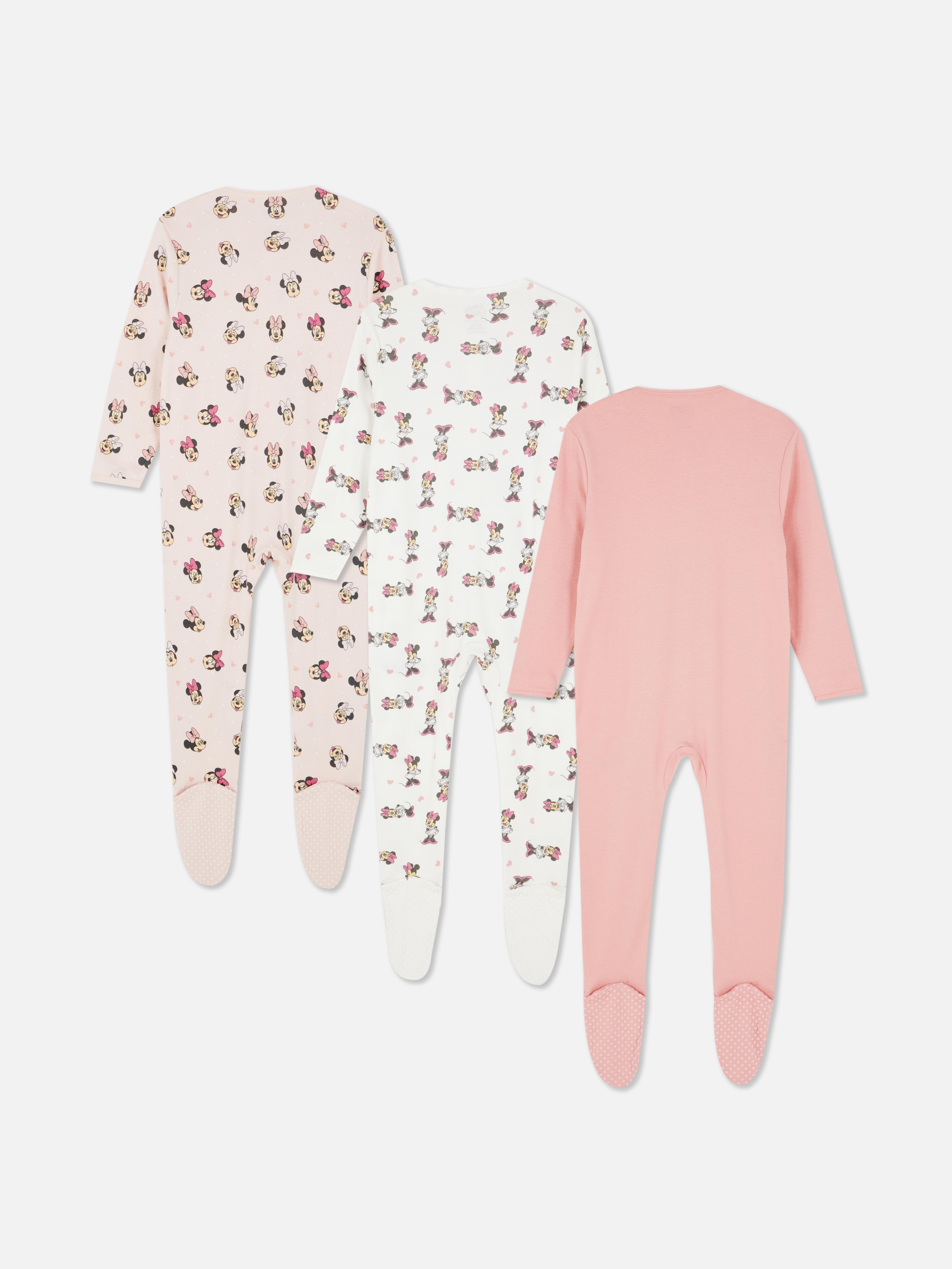 0-24mths | 3pk Disney’s Minnie Mouse Popper Sleepsuits