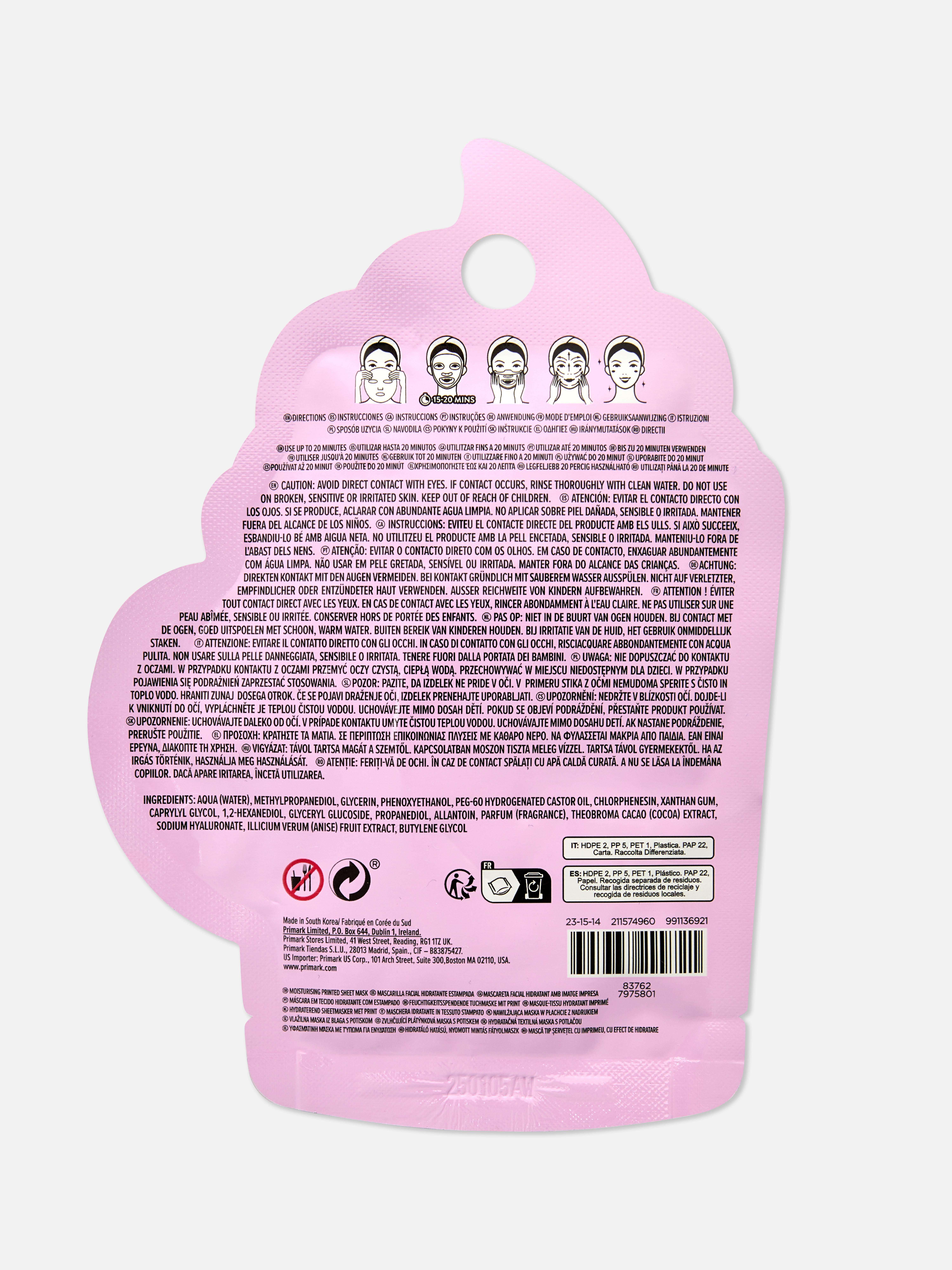 PS... Hot Chocolate Sheet Mask