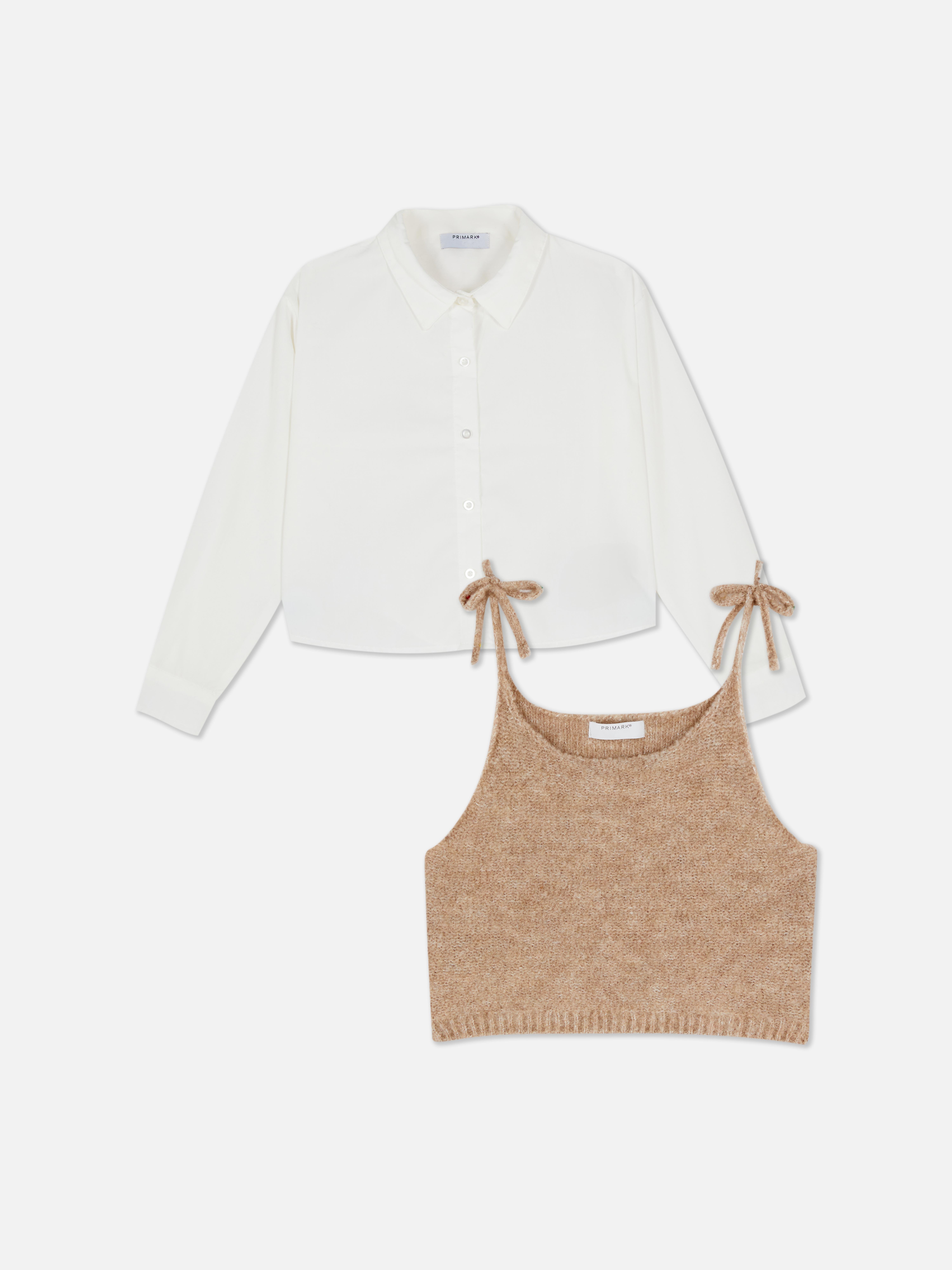 7–15 Jahre | Kurzes Hemd und Pullover im Set