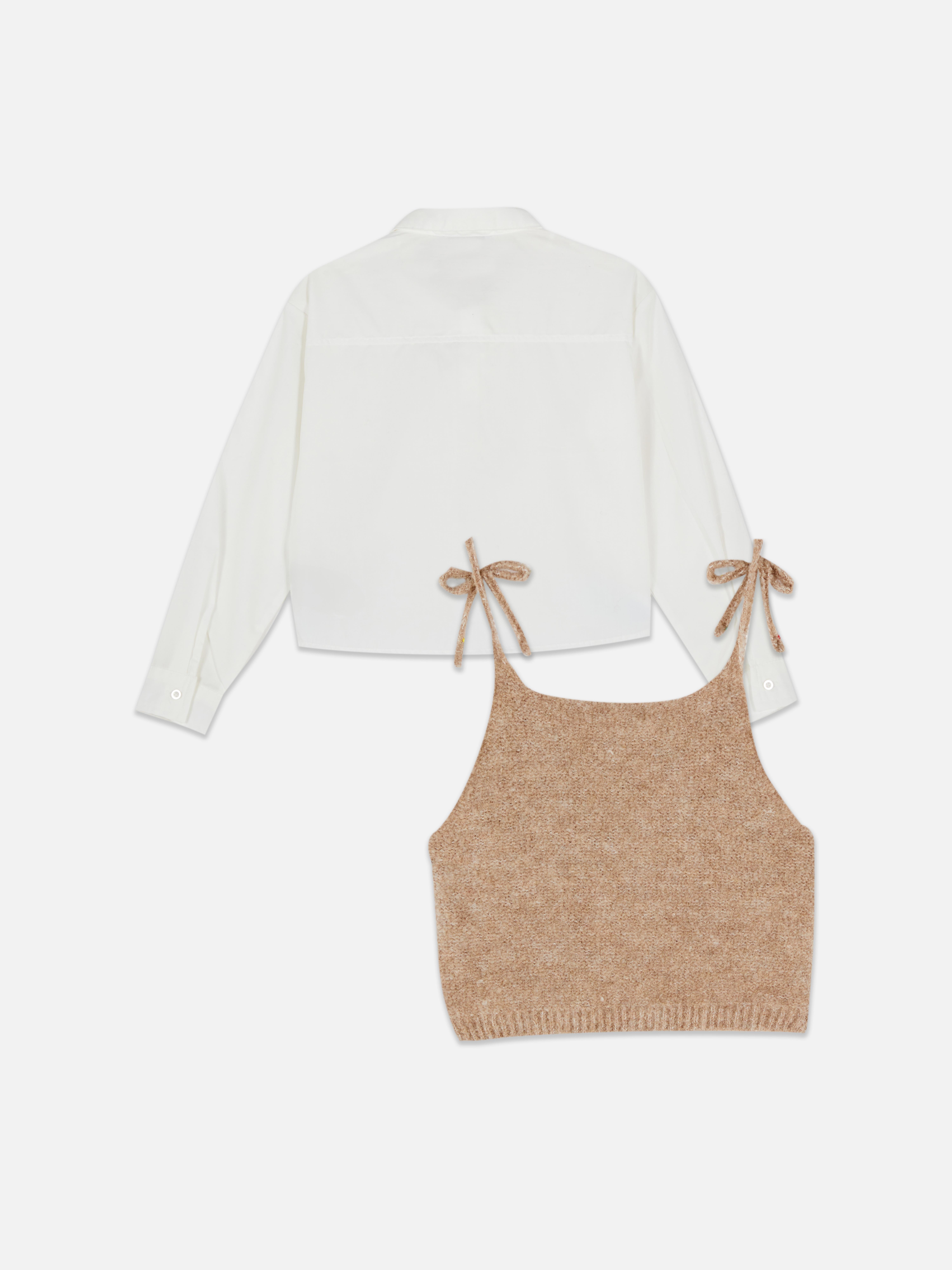 7–15 Jahre | Kurzes Hemd und Pullover im Set