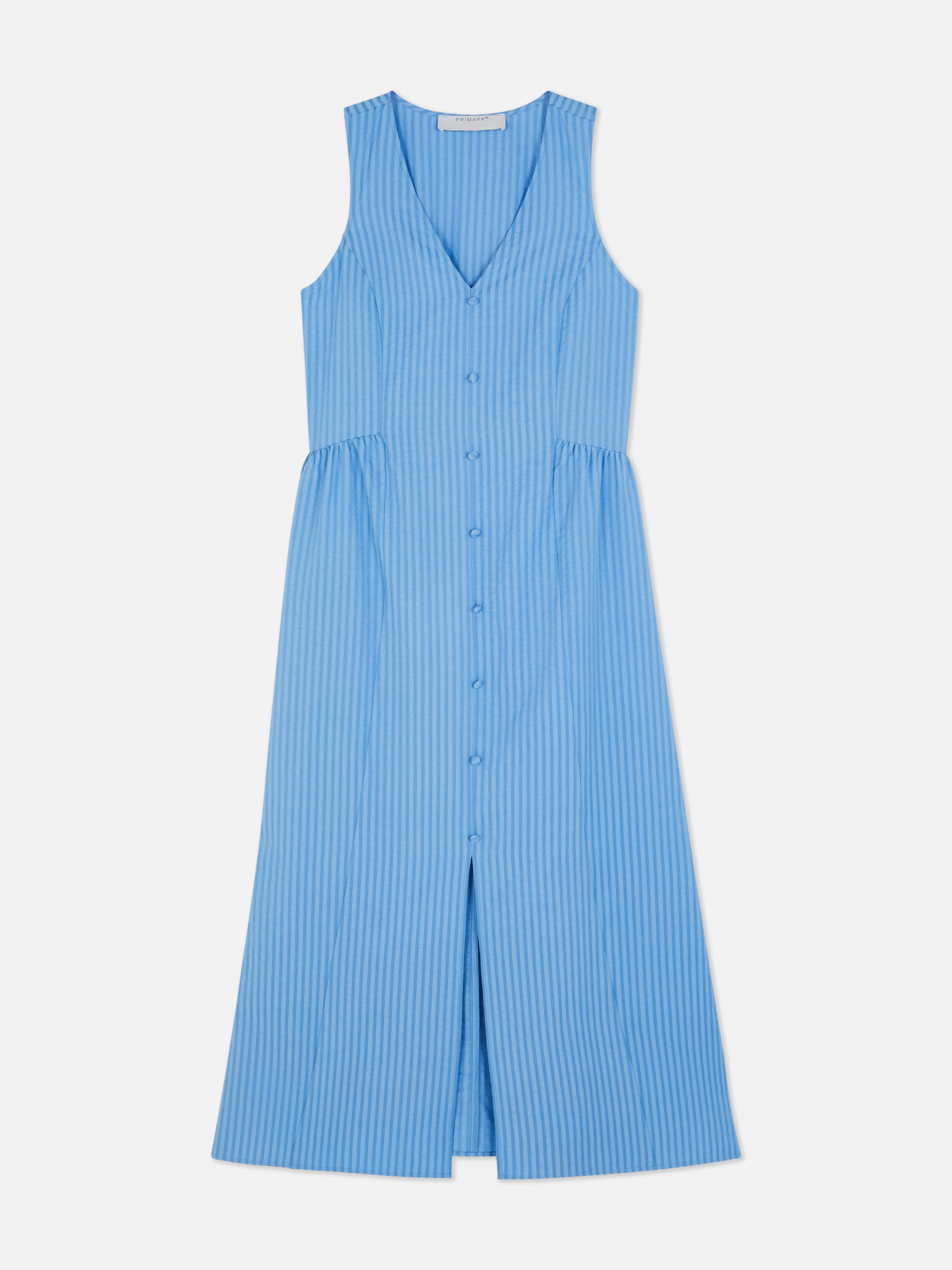 Midikleid aus Seersucker