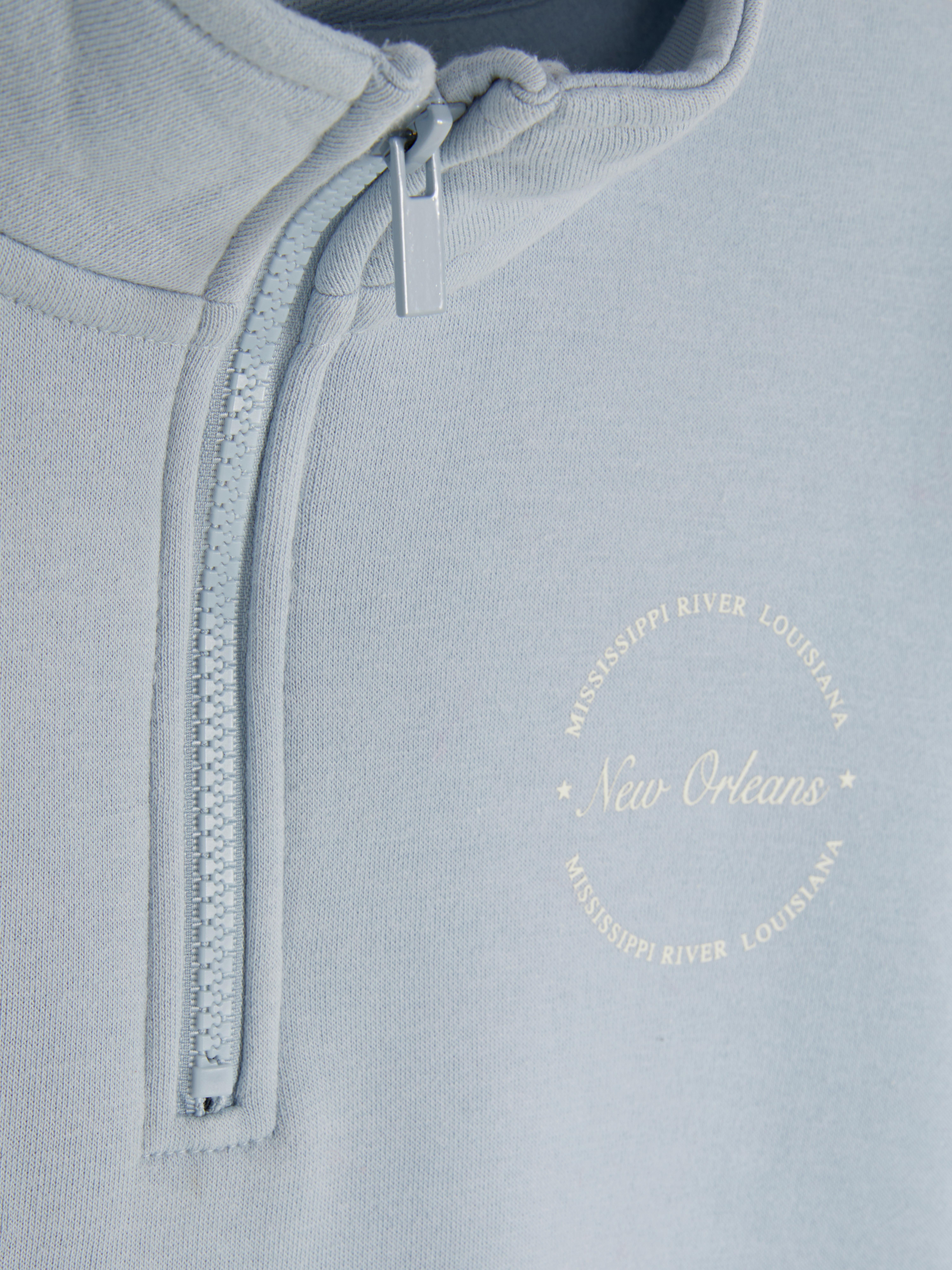 Sweatshirt mit Trichterkragen und Reißverschluss