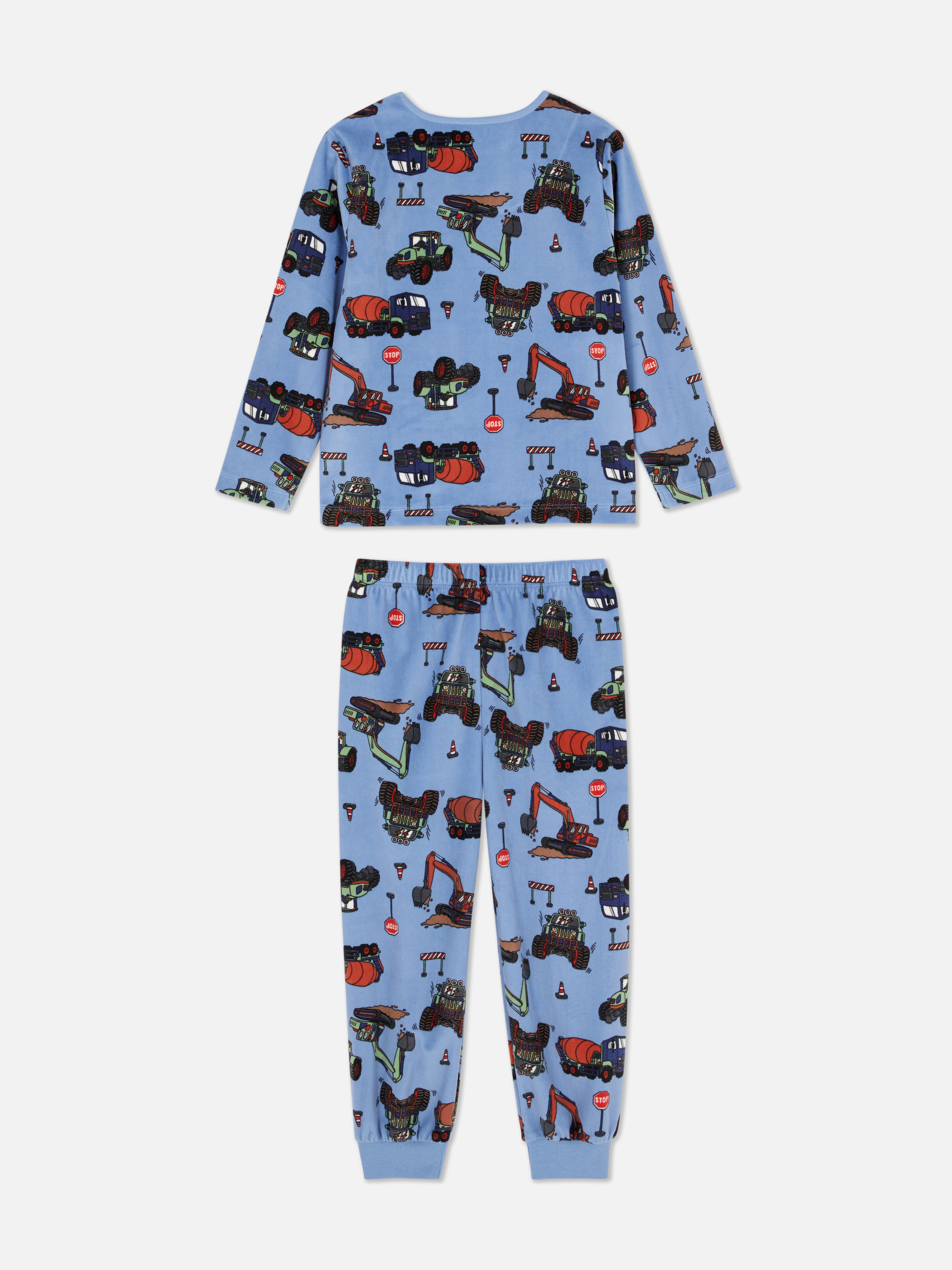 1.5-8yrs | Truck Print Cosy Long Pyjamas