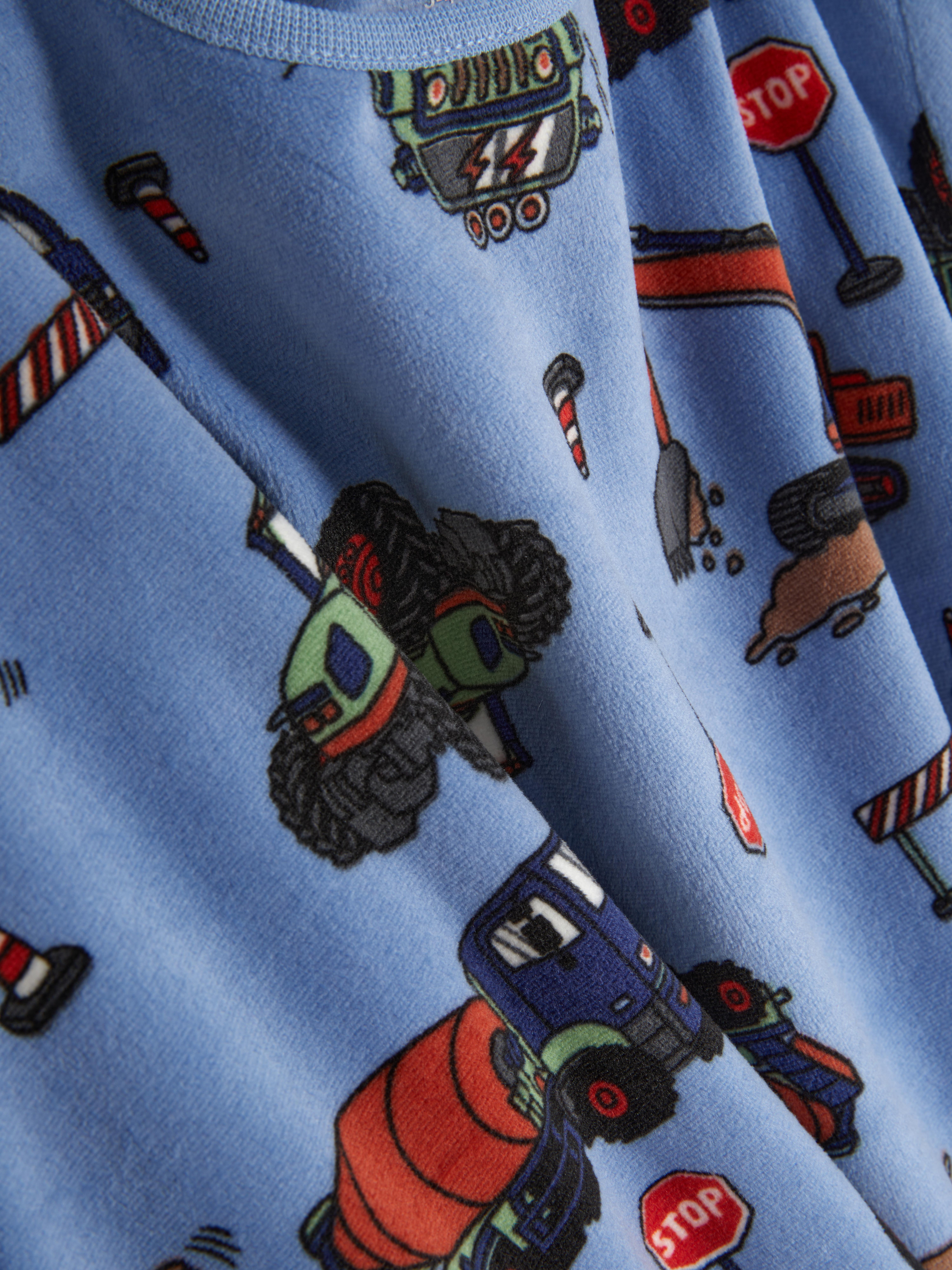 1.5-8yrs | Truck Print Cosy Long Pyjamas