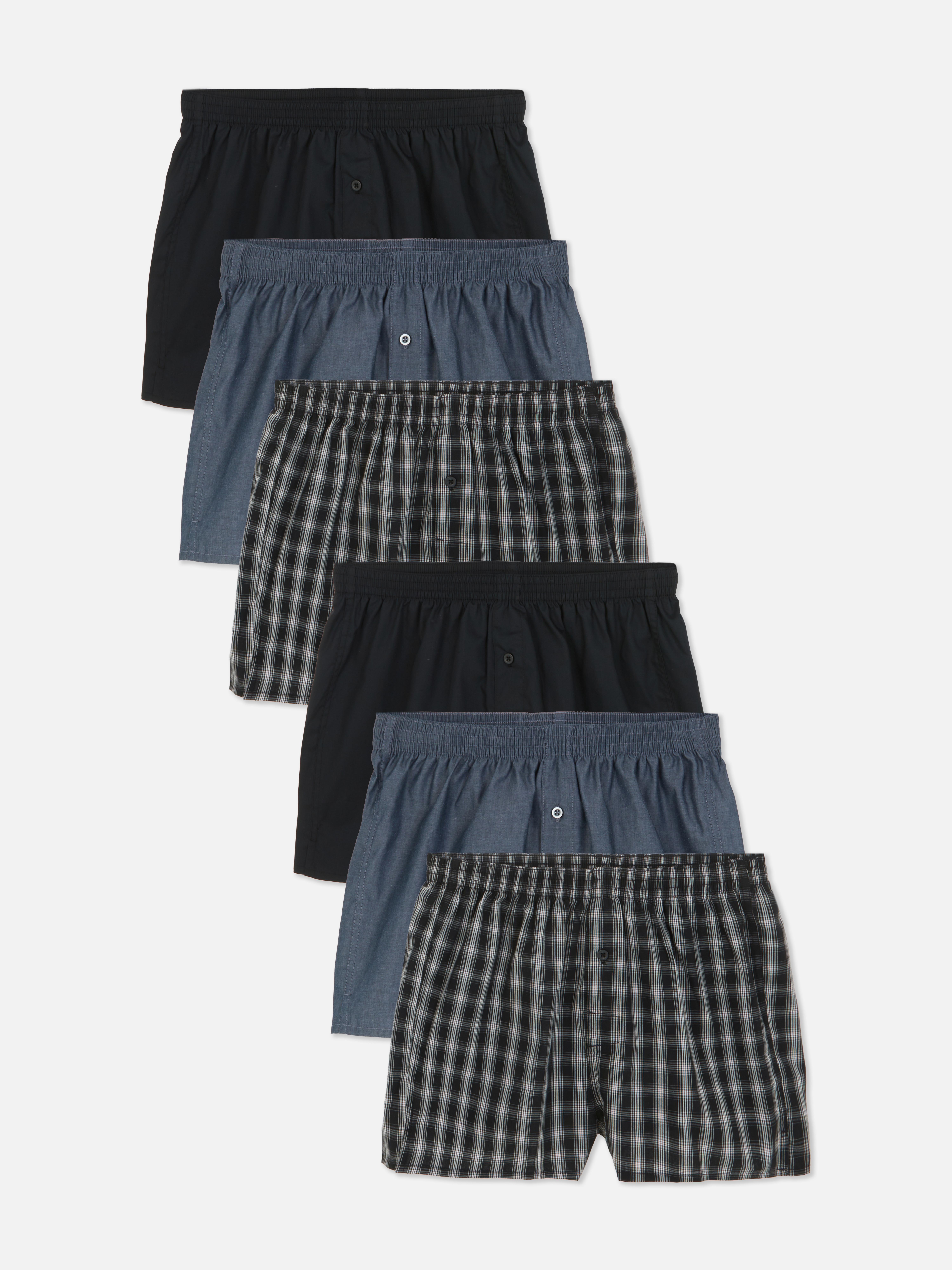 6pk Check Woven Boxers