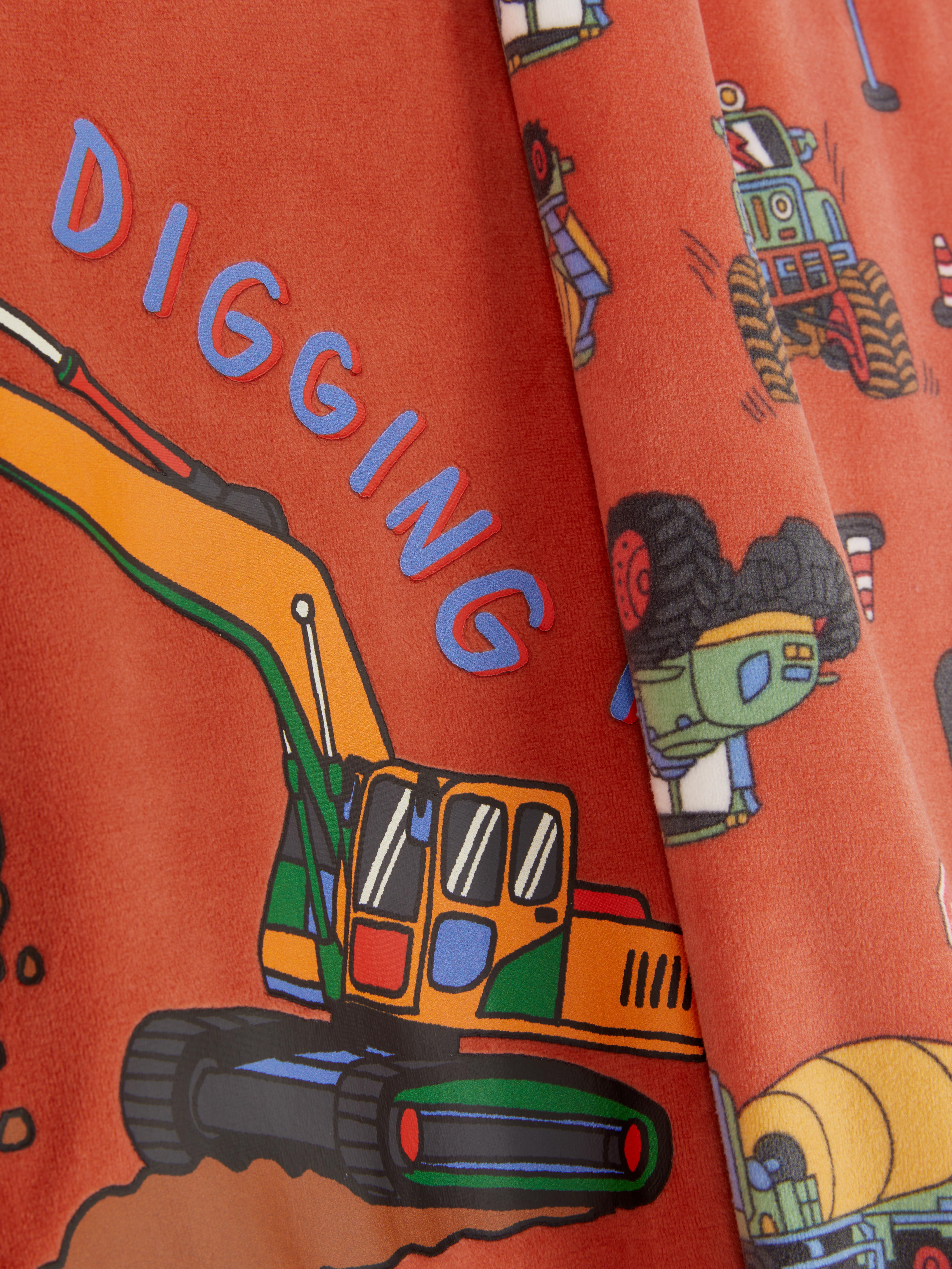 1.5-8yrs | Digger Graphic Cosy Pyjamas