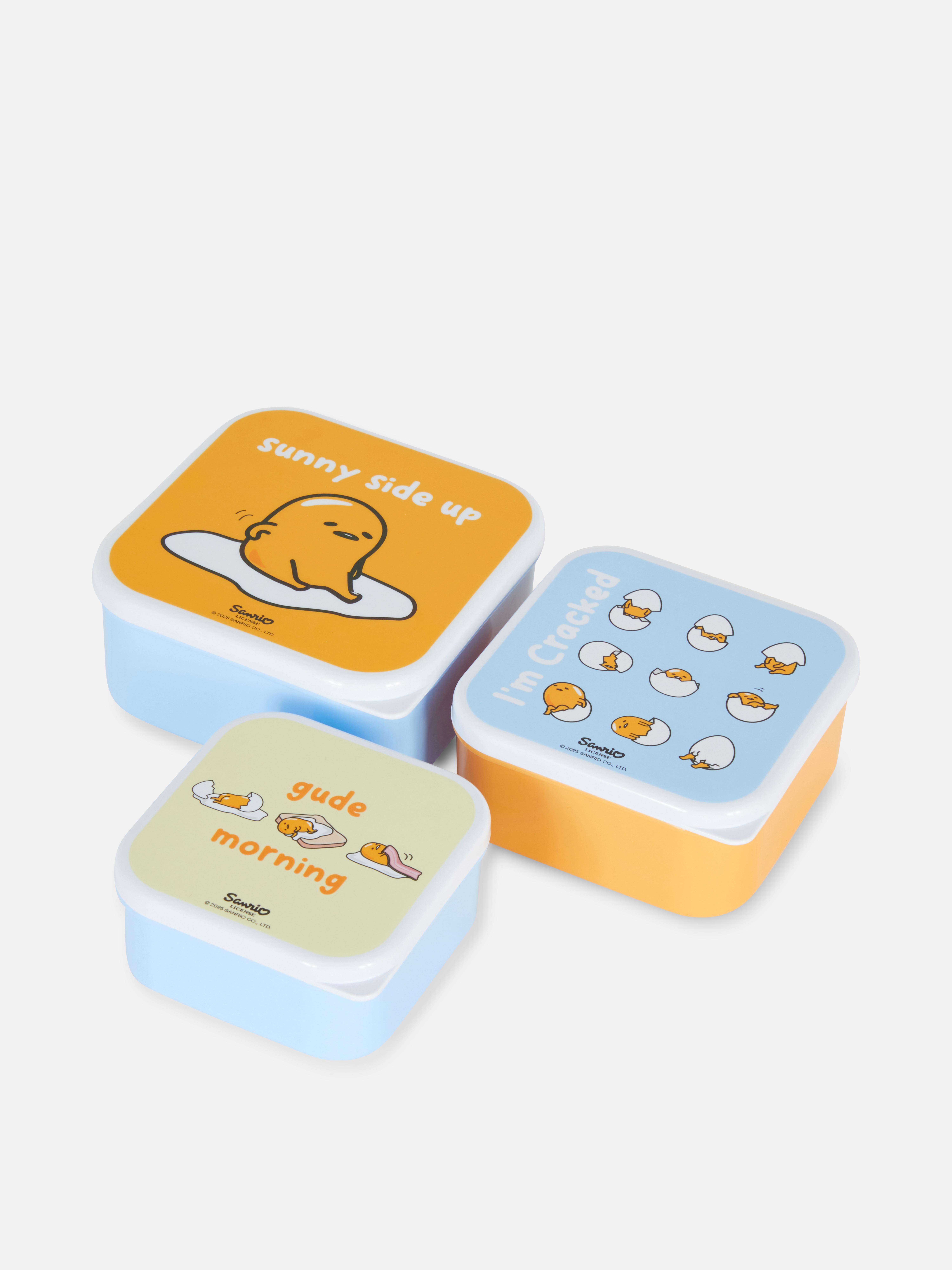 Škatle za malico Gudetama, 3 kosi