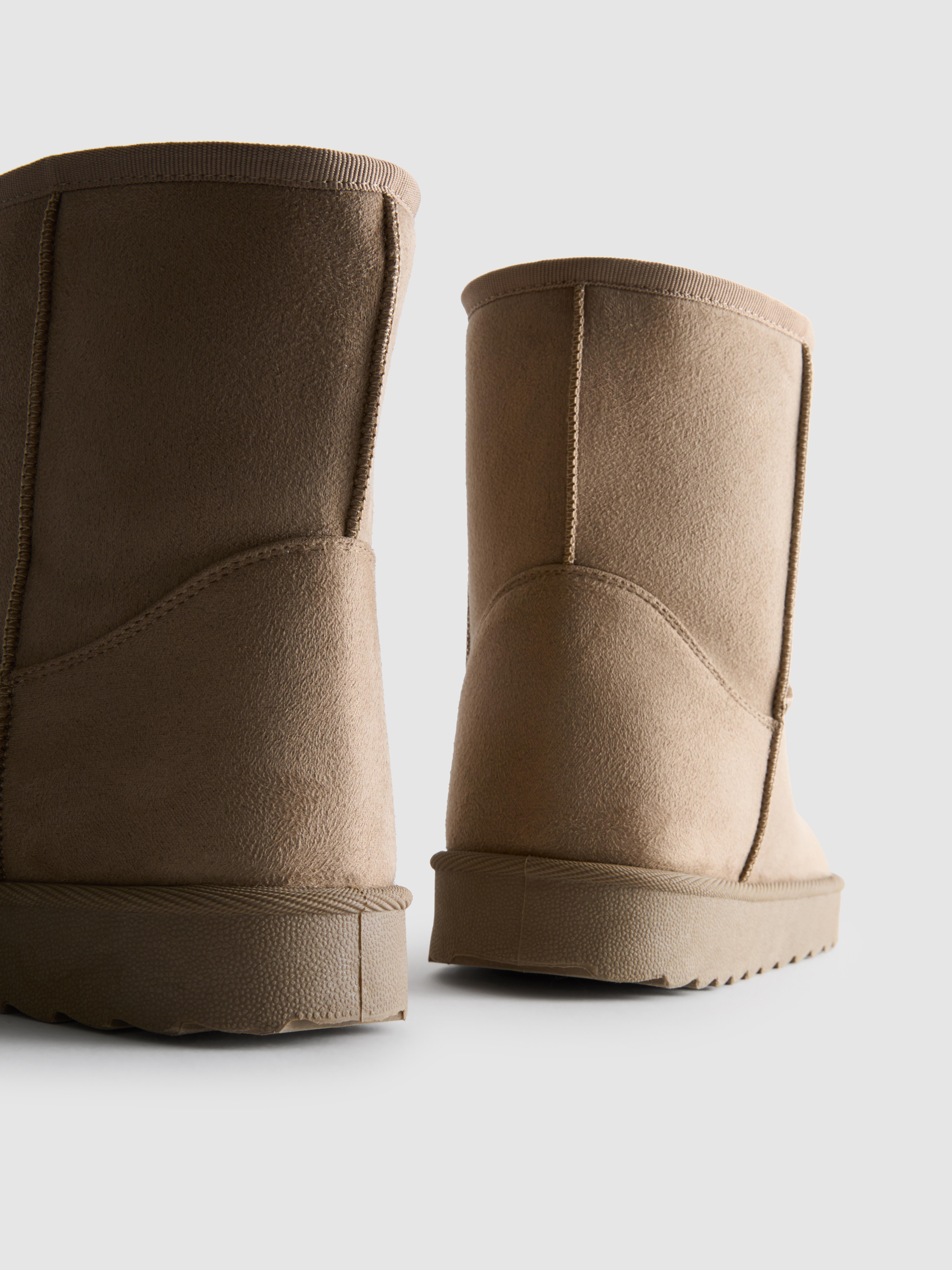 Plush Lined Faux Suede Boots