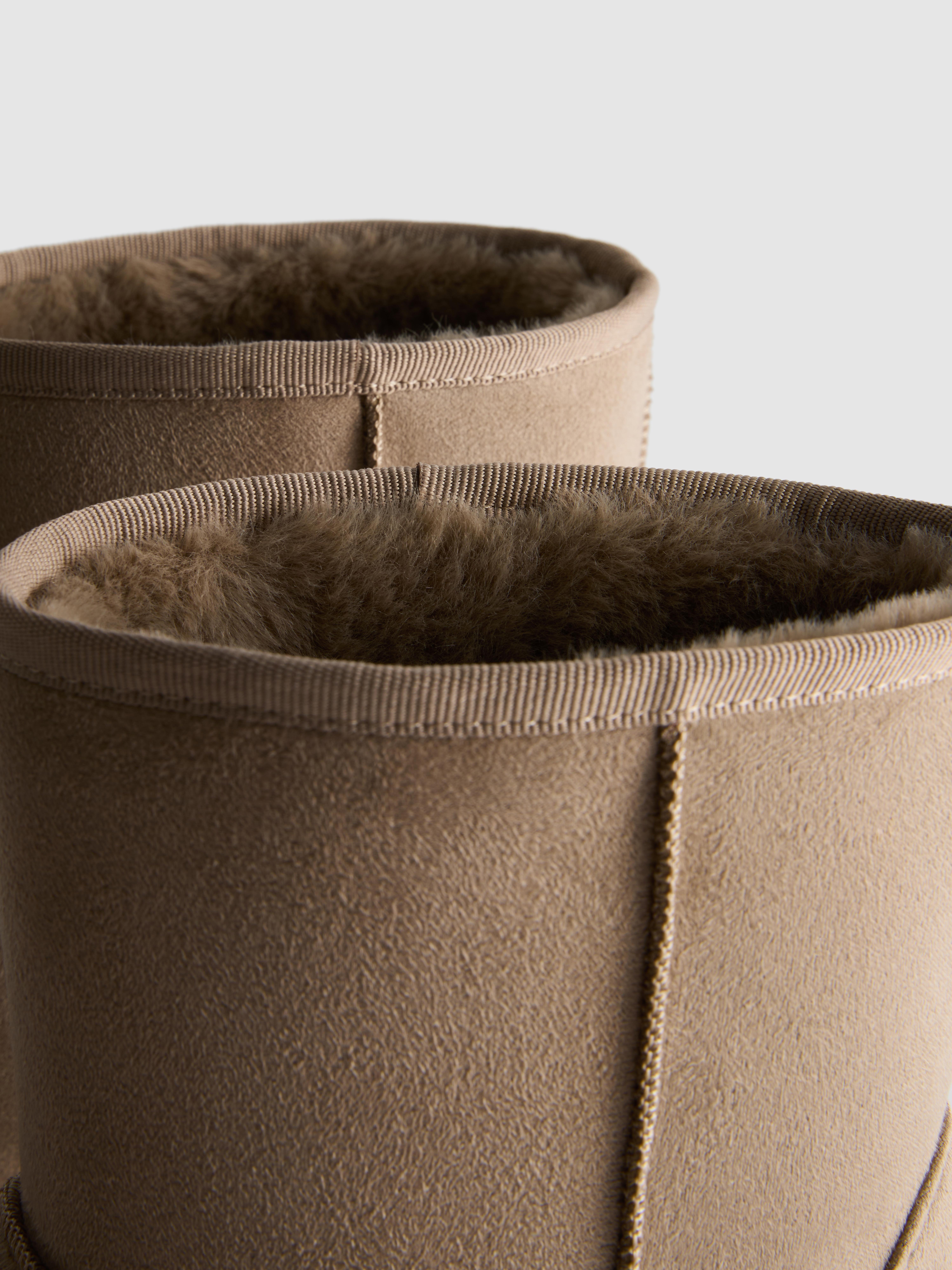 Plush Lined Faux Suede Boots