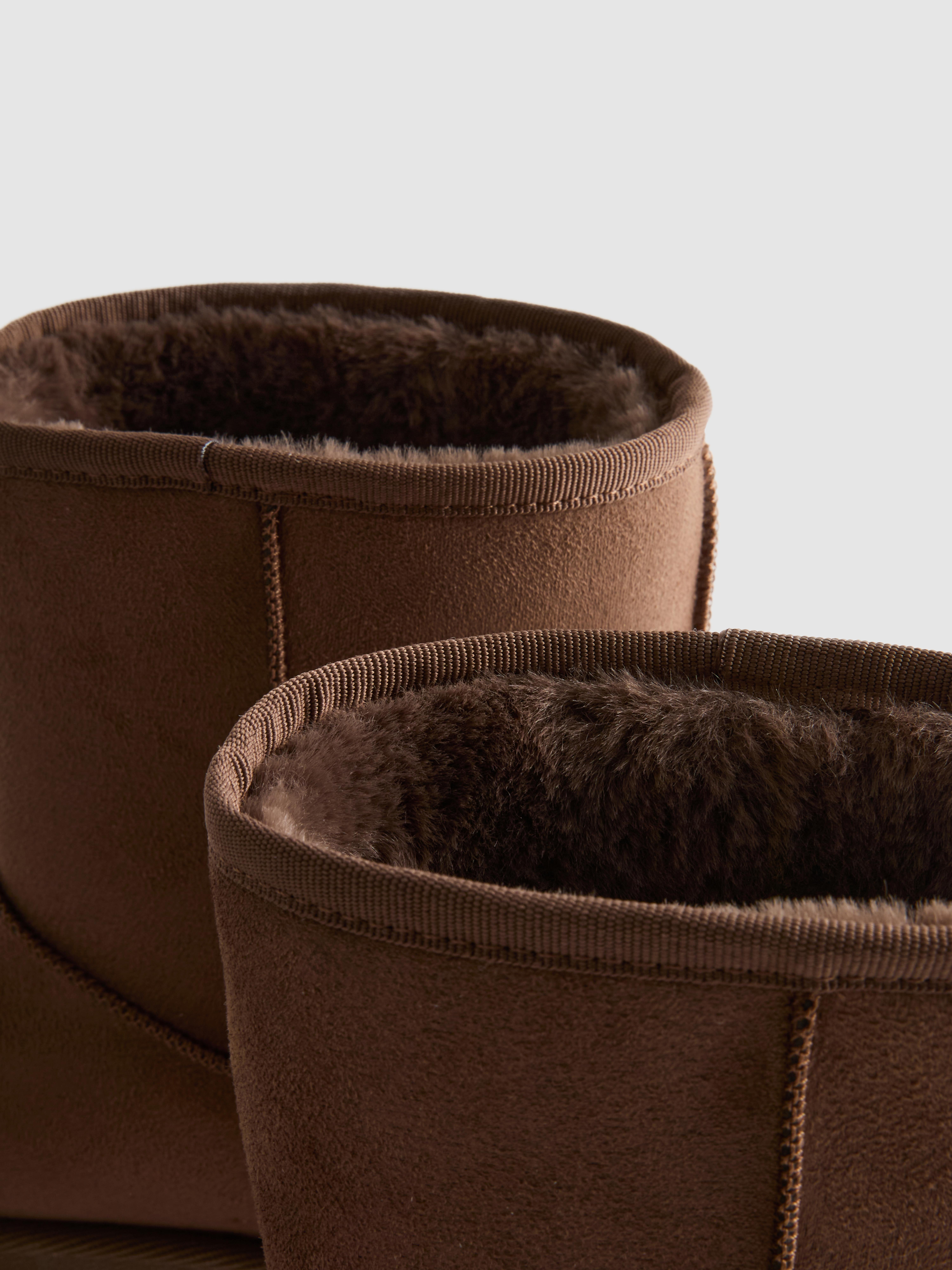 Plush Lined Faux Suede Boots