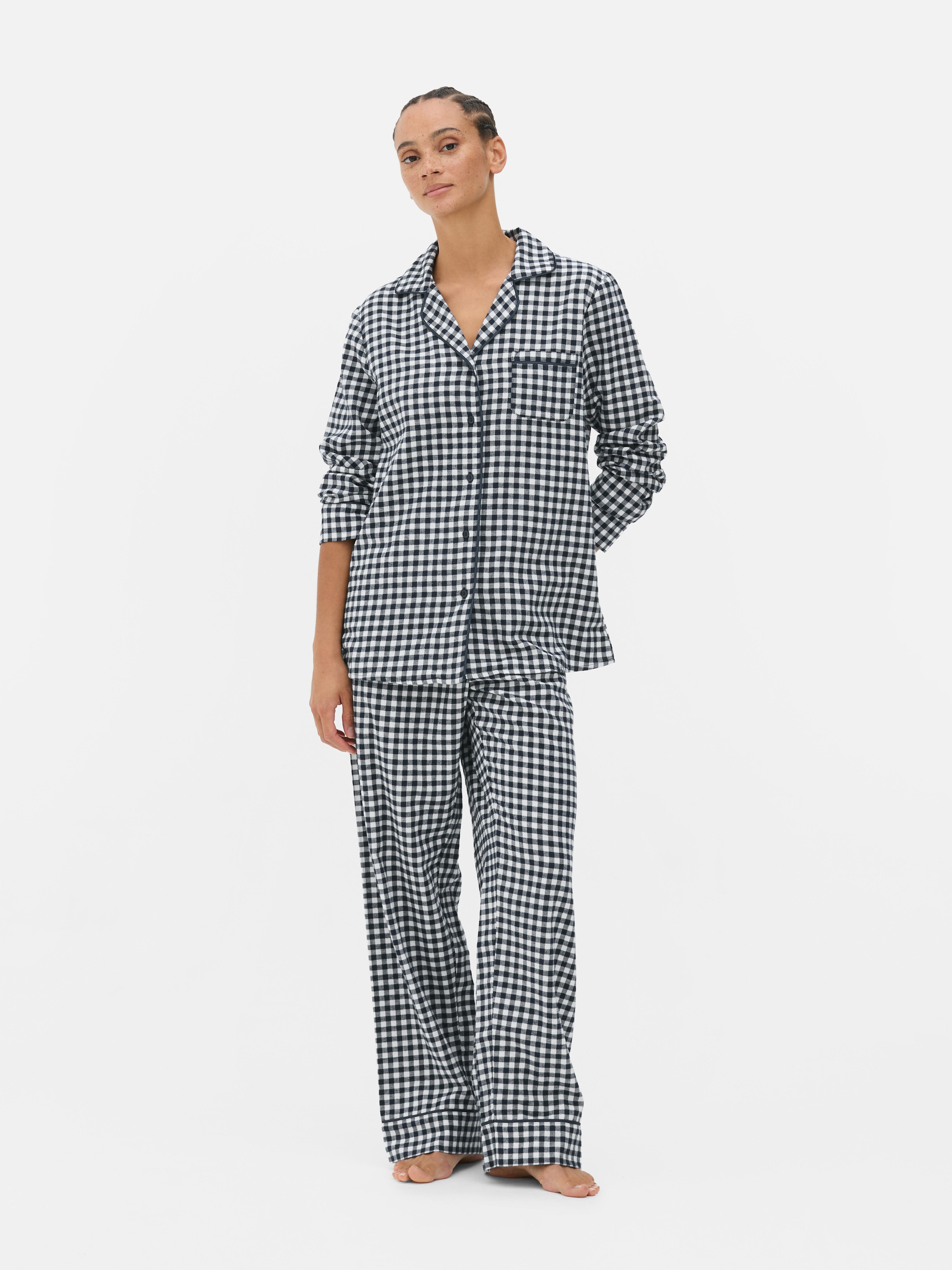 Pyjama coupe boyfriend à motifs