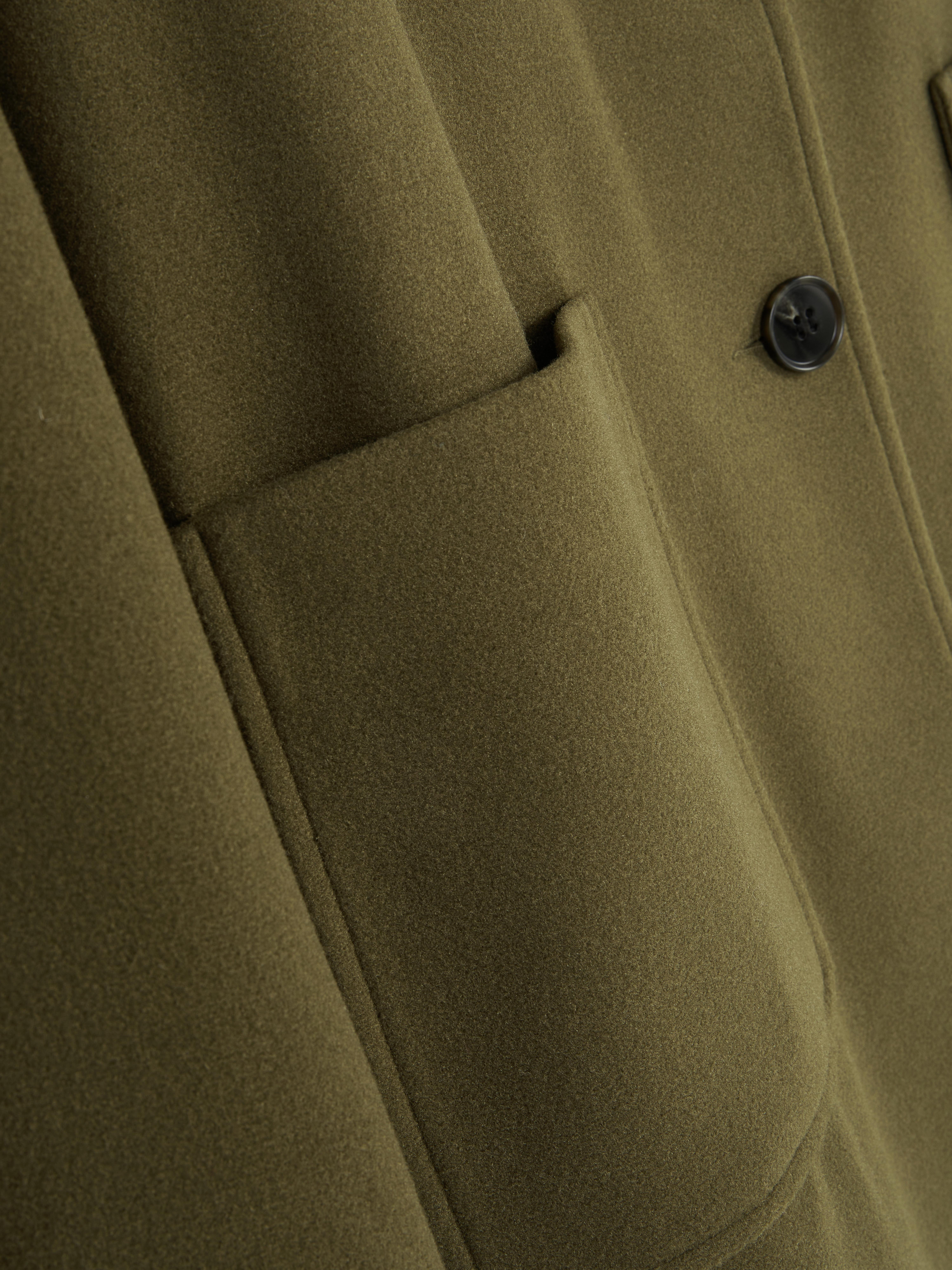 Manteau mi-long à boutonnage simple